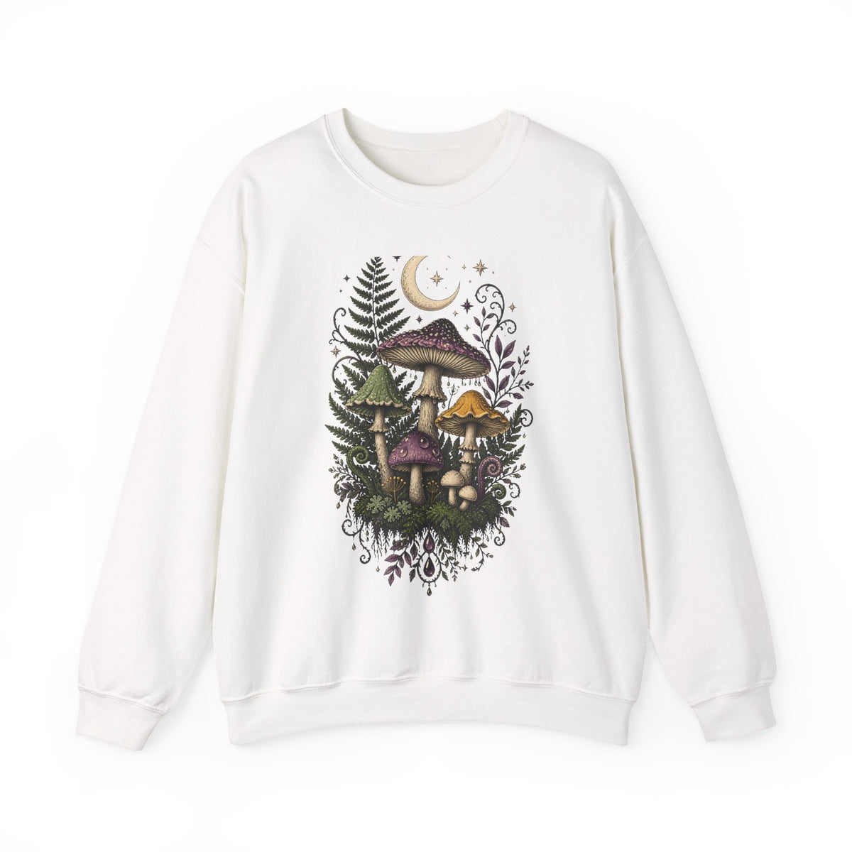 Midnight Mushroom Field Notes Botanical Mushroom Sweatshirt