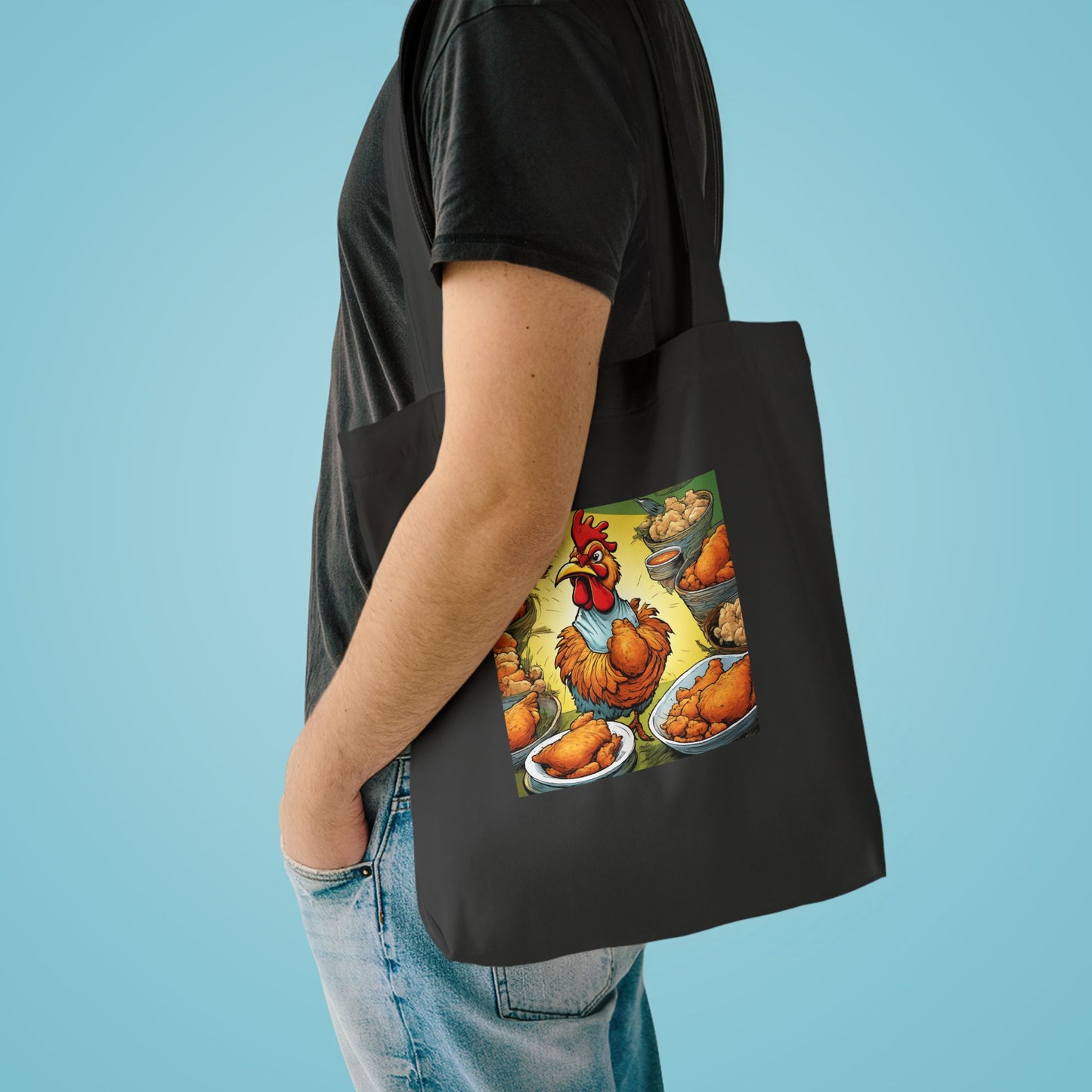 Funny Chicken Fried Food Comfort Food Art Tote Bag