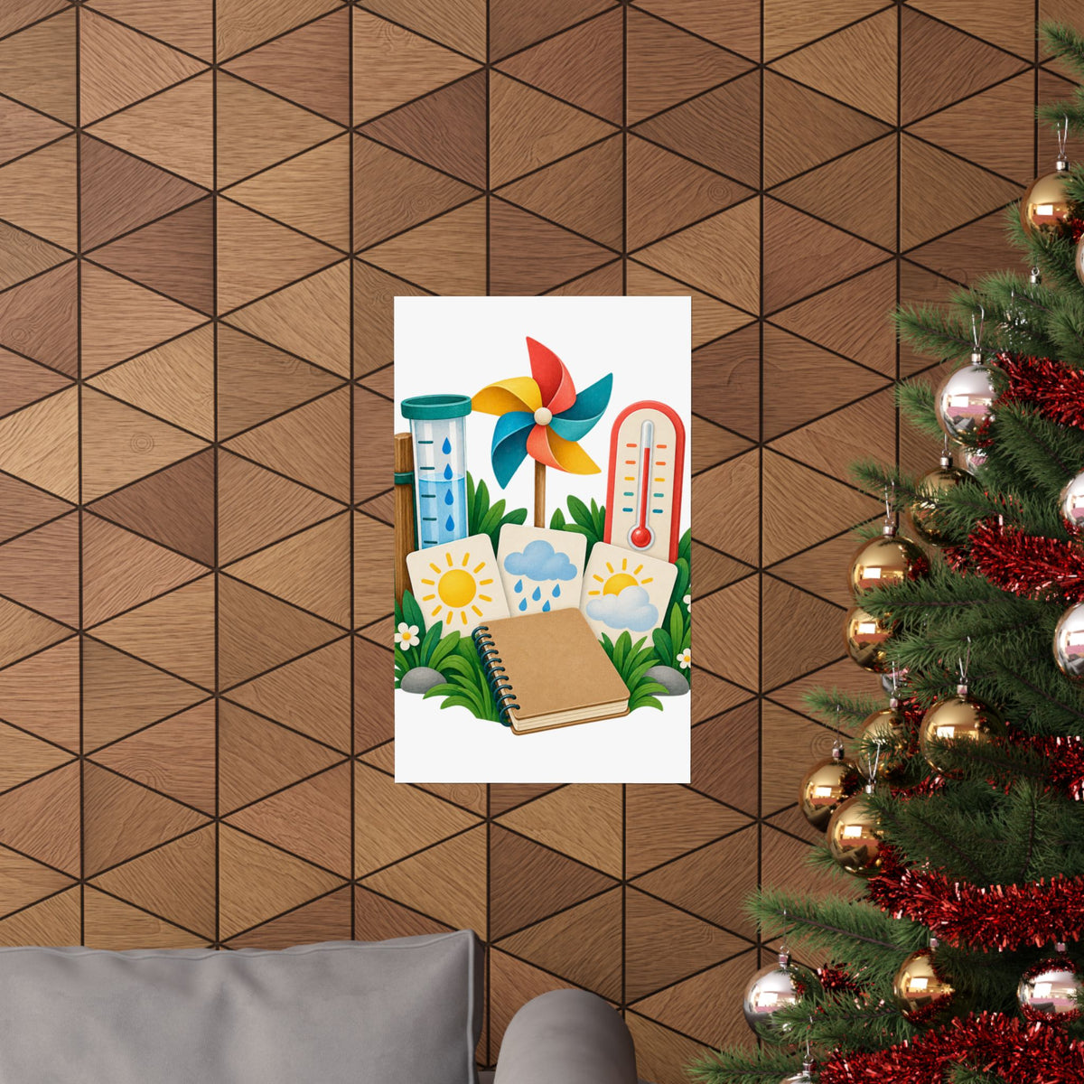 Colorful Backyard Weather Watching Kit Poster