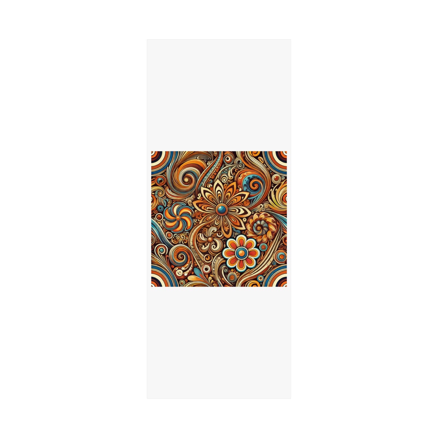 Ornate Abstract Floral Paisley Pattern Poster