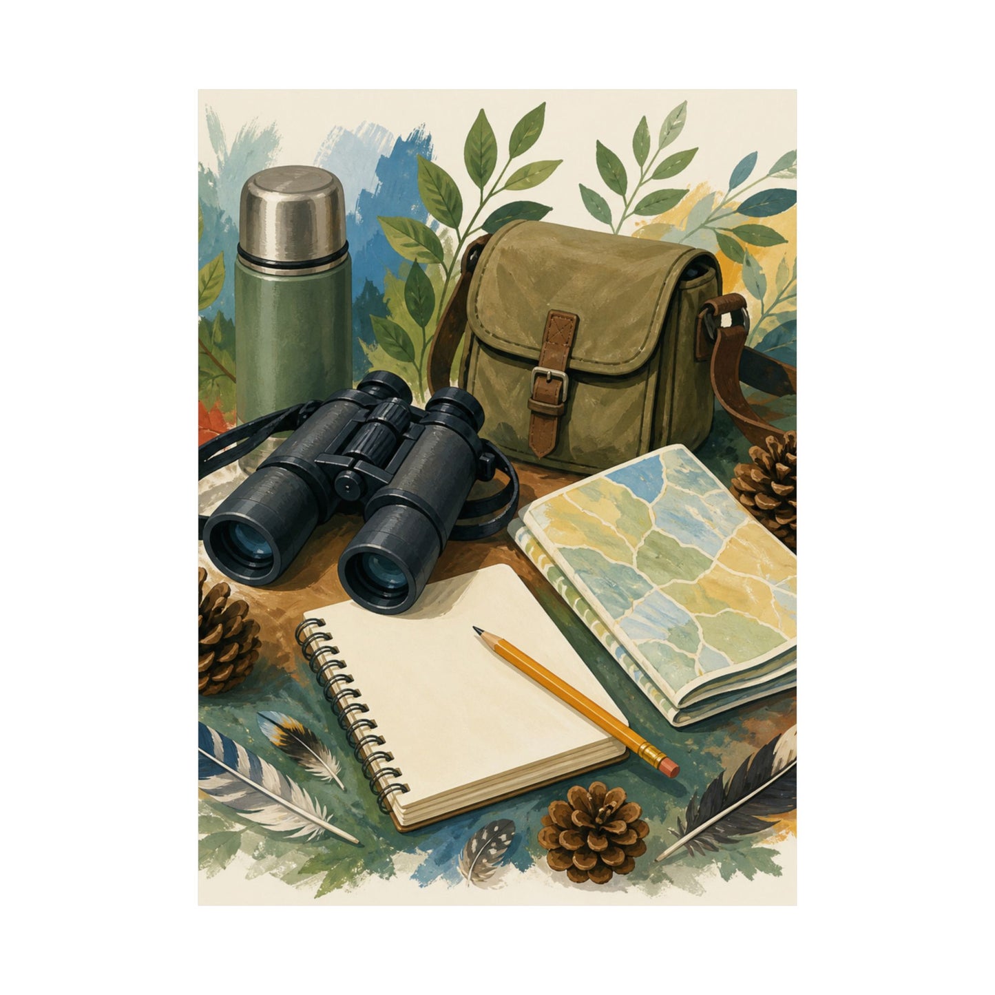 Peaceful Birdwatching Hobby Art Poster