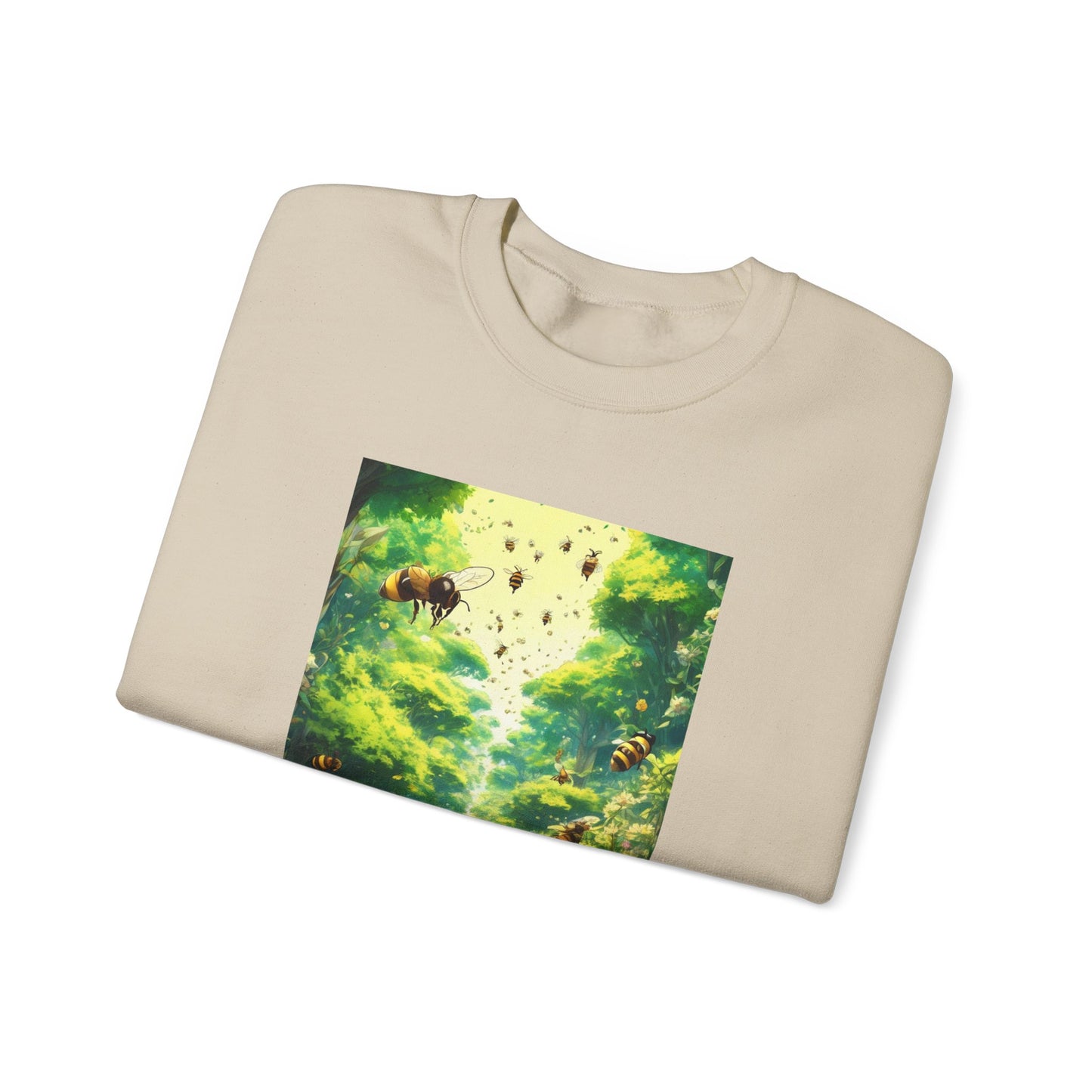 Bee Garden Explorer Anime Nature Art Sweatshirt