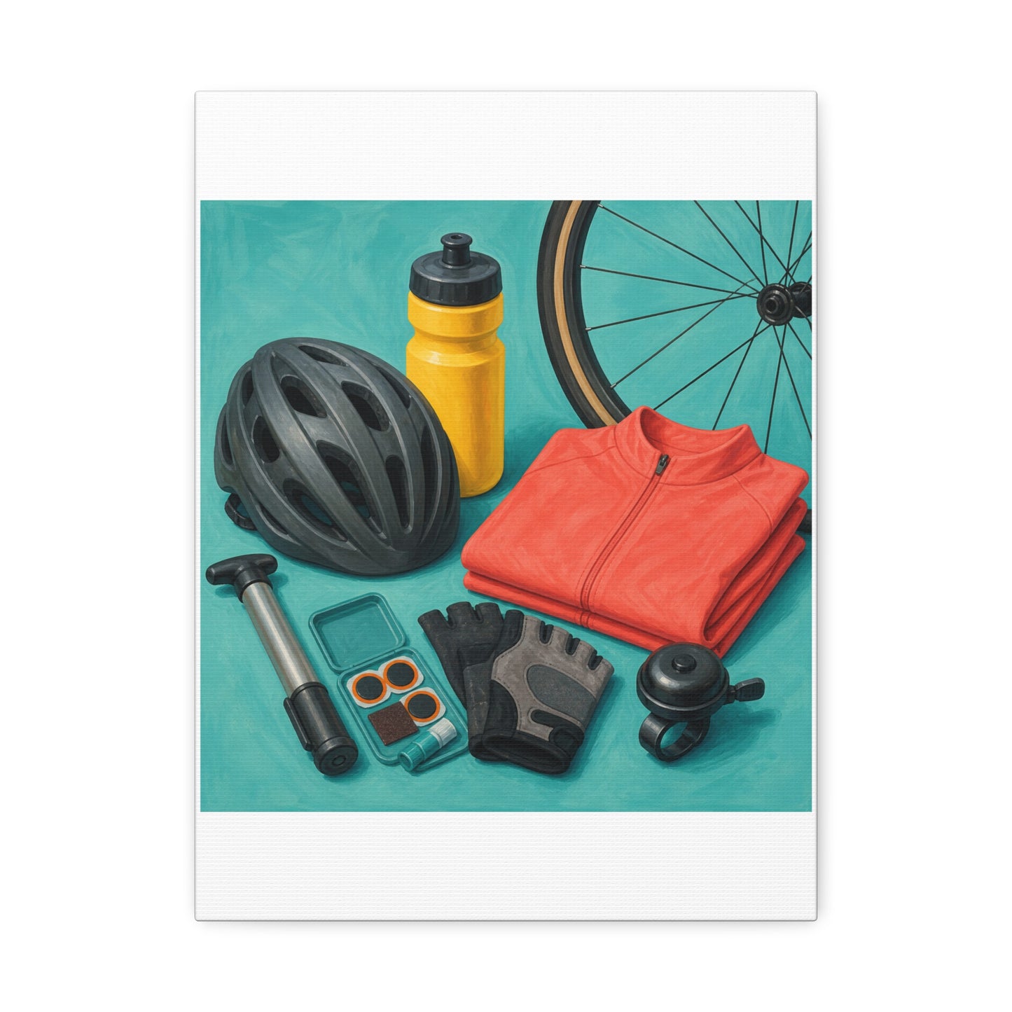 Colorful Cycling Gear Hobby Canvas Art