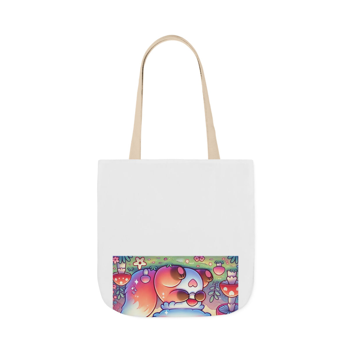 Pastel Woodland Fox Mushroom Kawaii Canvas Tote Bag