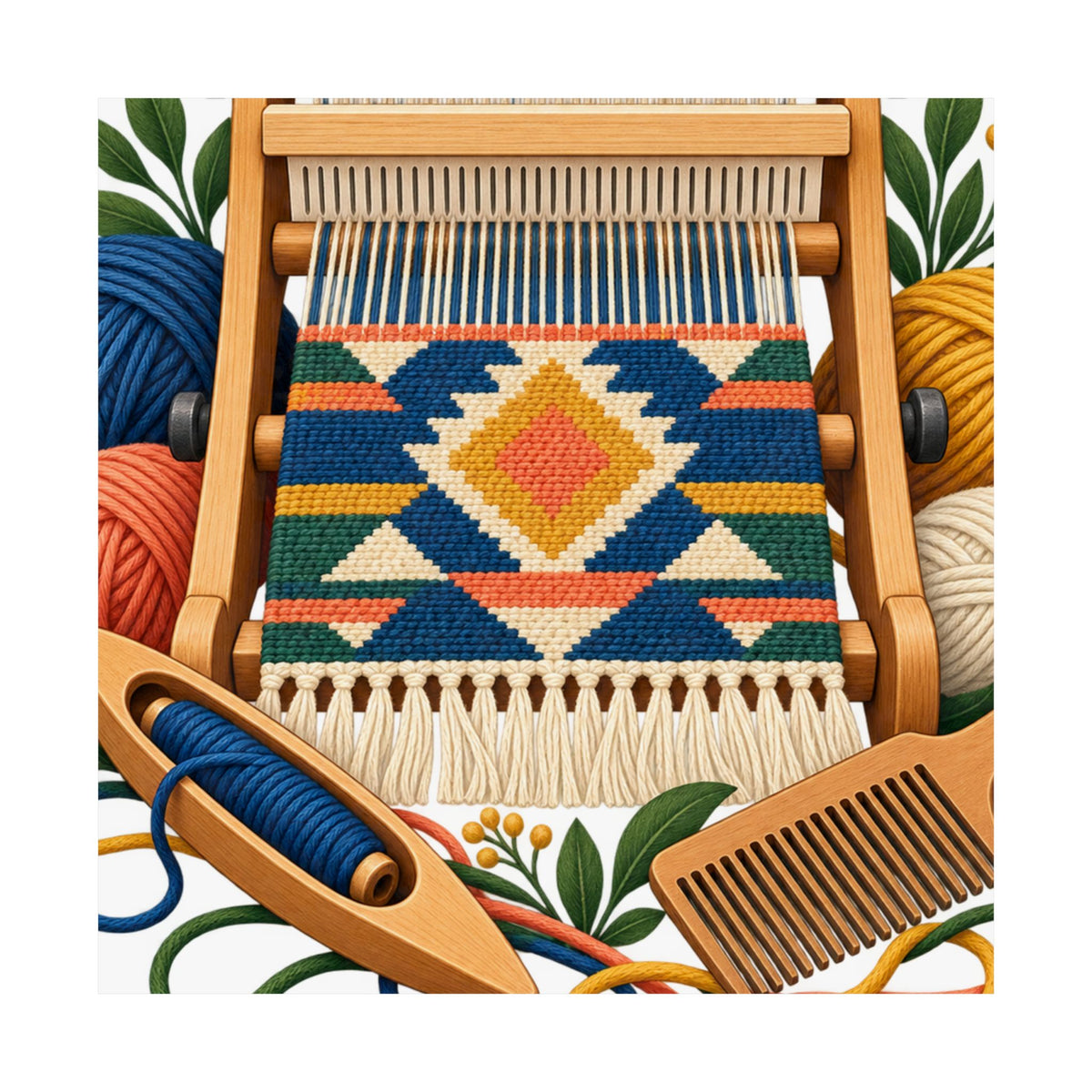 Geometric Hand Weaving Workshop Poster