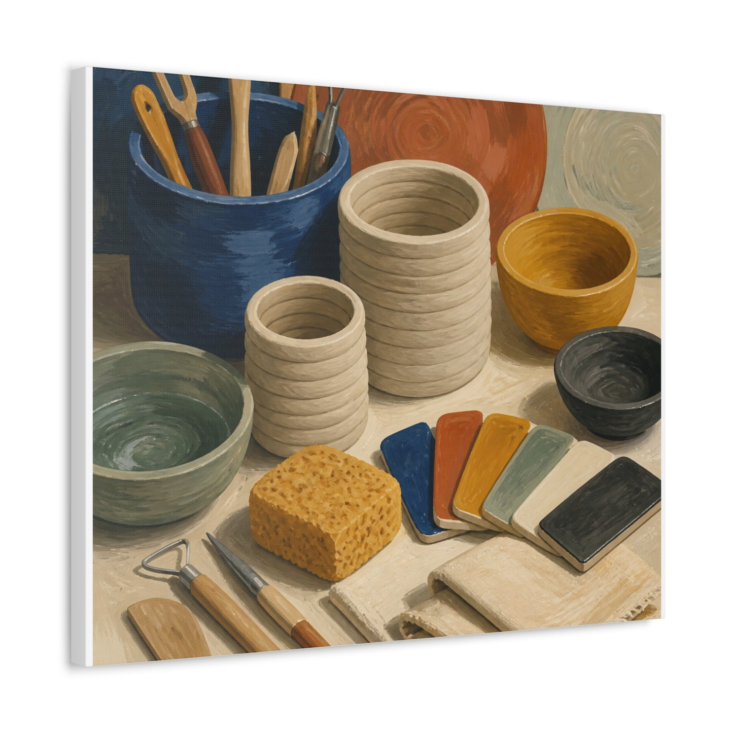 Handbuilt Ceramics Studio Art Canvas Art