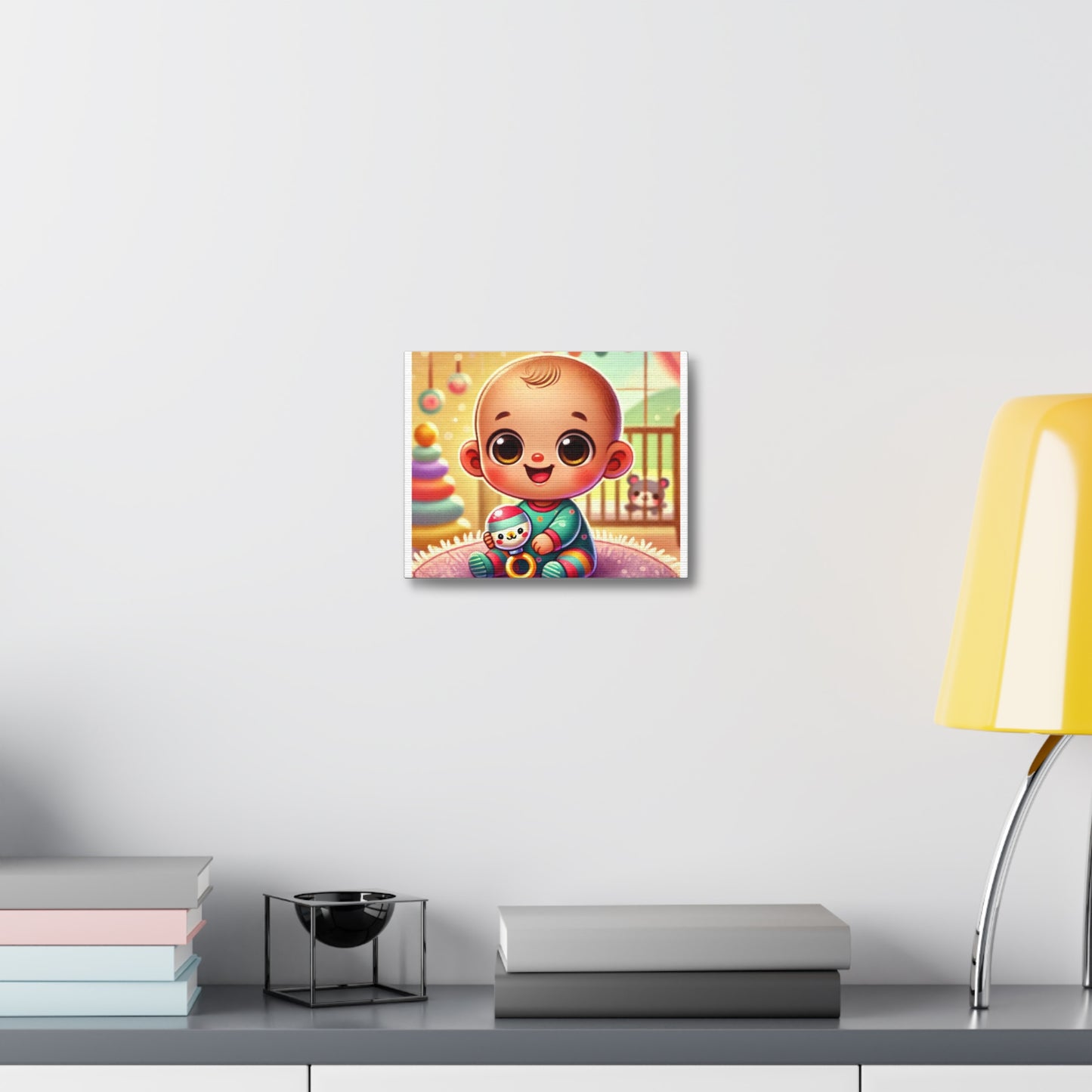 Cheerful Baby Nursery Playroom Canvas Art
