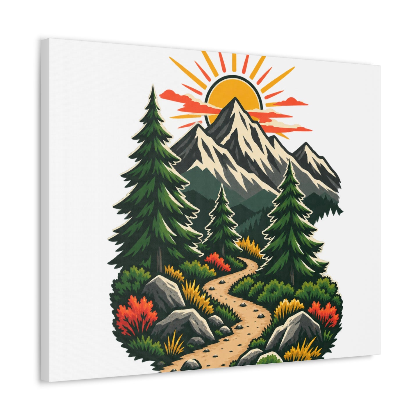Sunrise Mountain Trail Outdoor Adventure Canvas Art