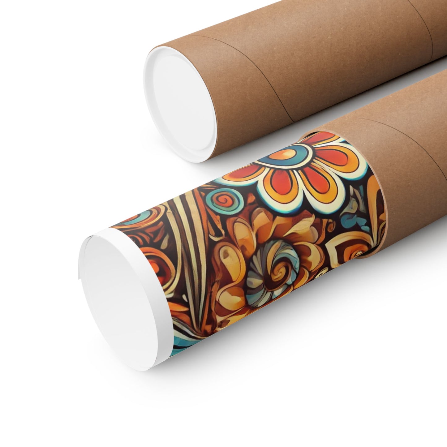 Ornate Abstract Floral Paisley Pattern Poster