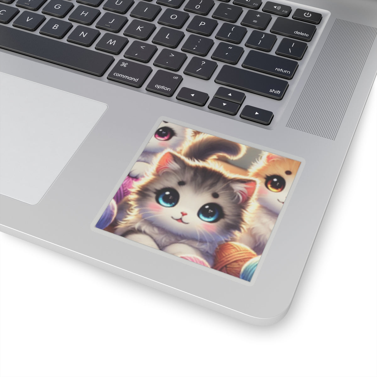 Cozy Yarn Kittens Cute Cat Sticker for Laptop Water Bottle