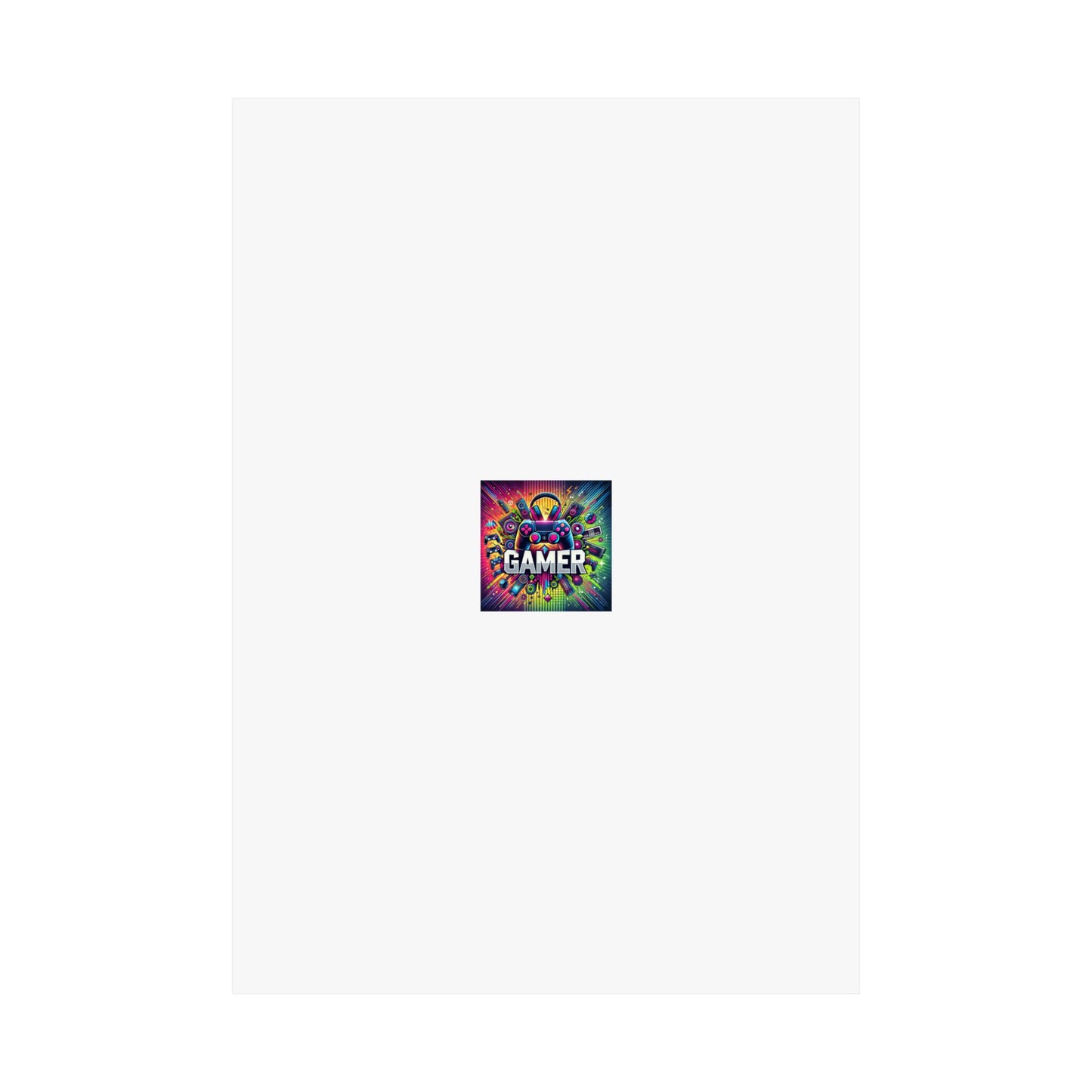 Neon Gamer Energy Retro Arcade Gaming Wall Art Poster