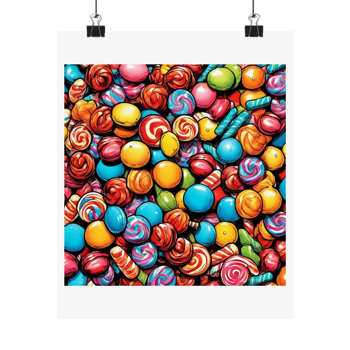 Colorful Candy Pattern Sweets Gift Art Poster