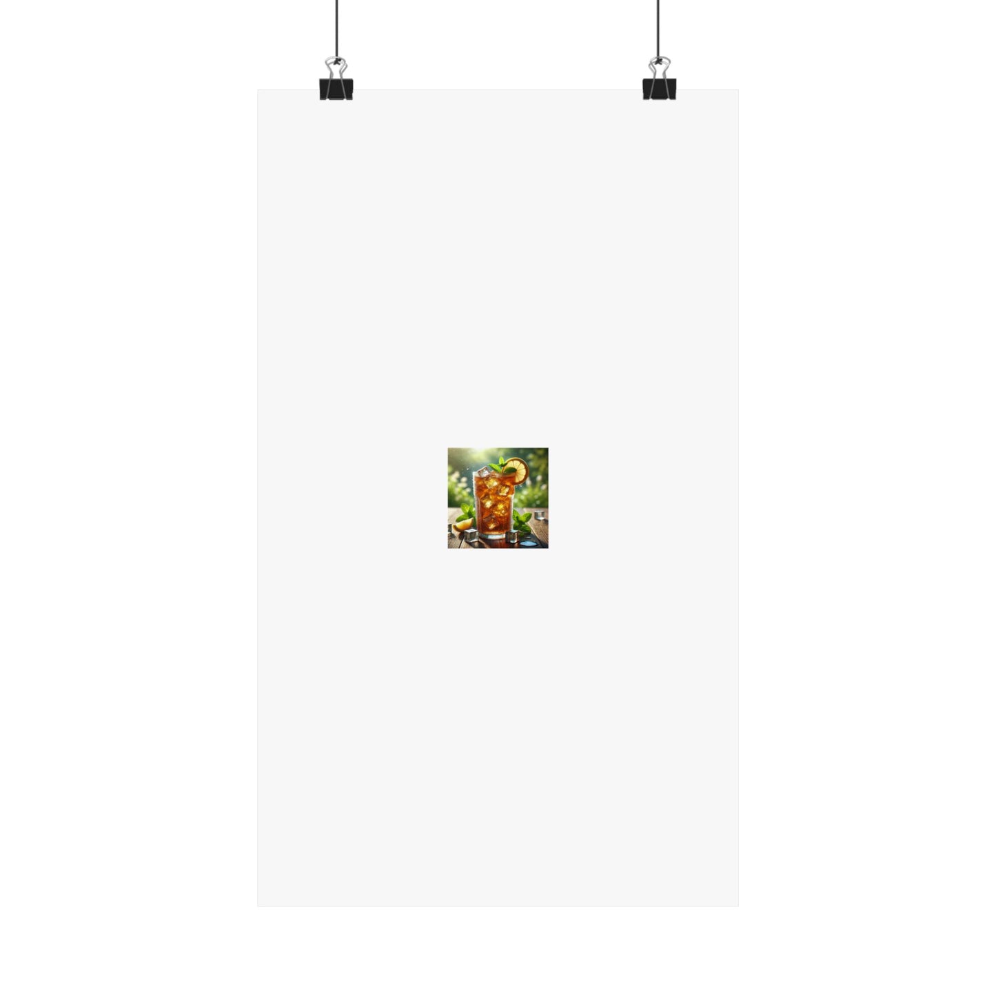 Sunlit Iced Tea Lemon Mint Kitchen Summer Drink Poster