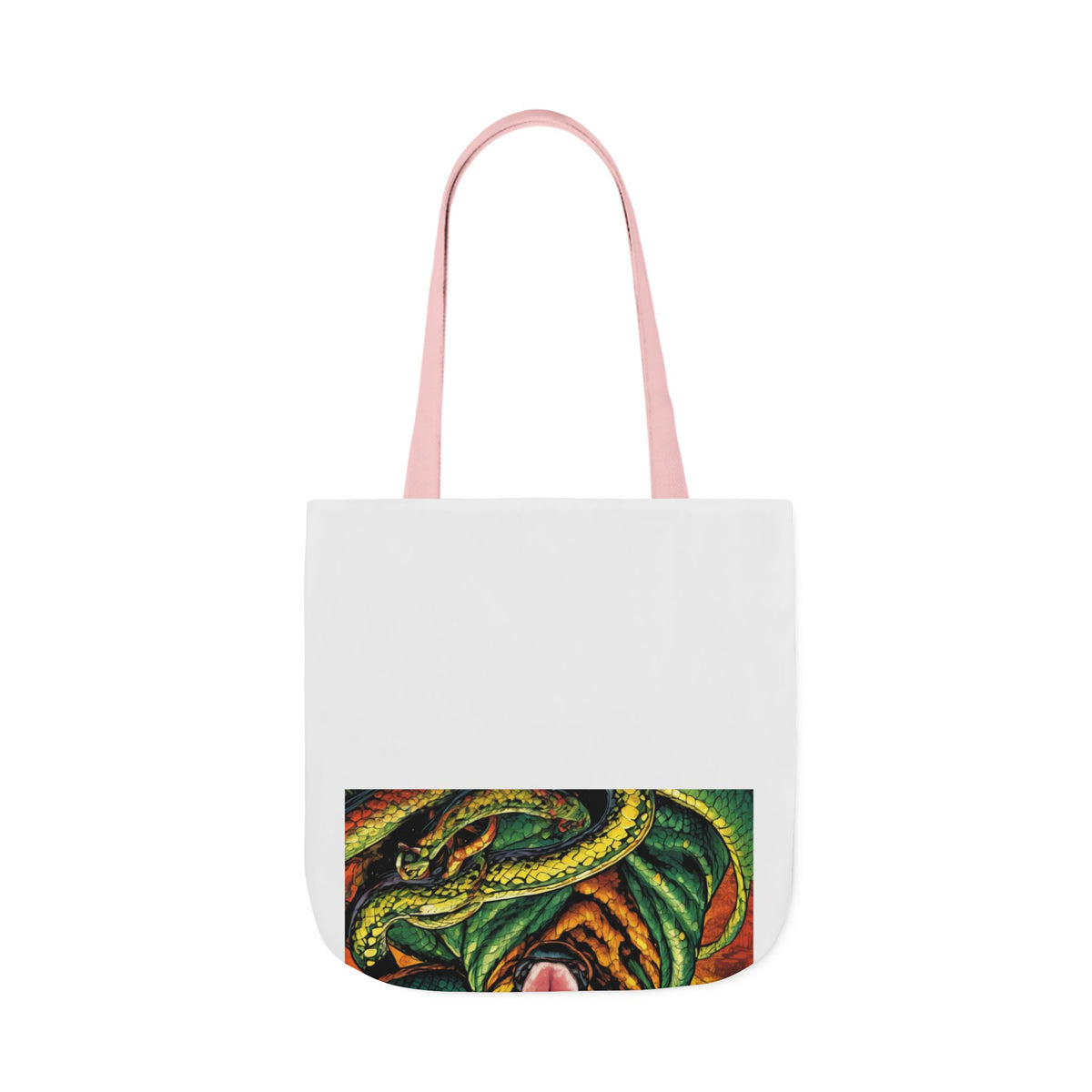 Surreal Serpent Hound Dark Fantasy Canvas Tote Bag