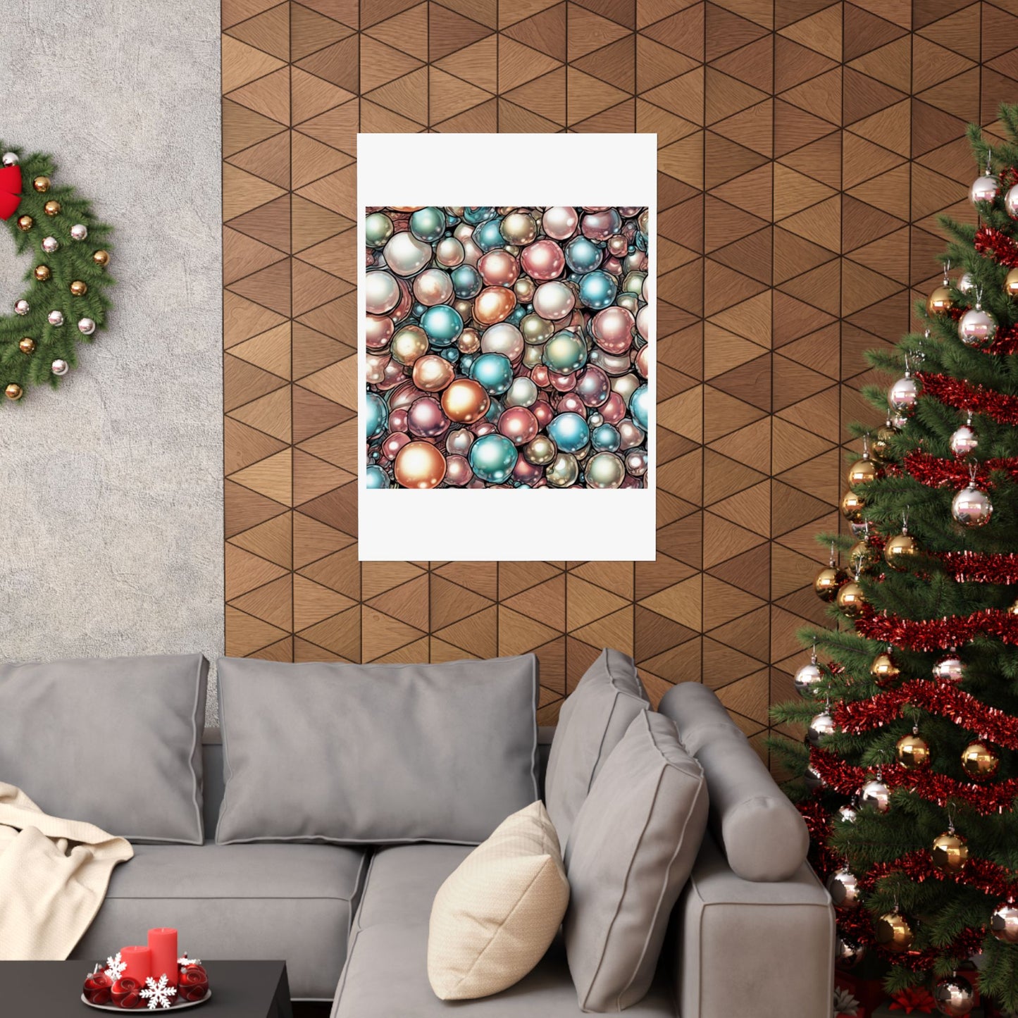 Rainbow Pearl Marble Abstract Gift Art Poster
