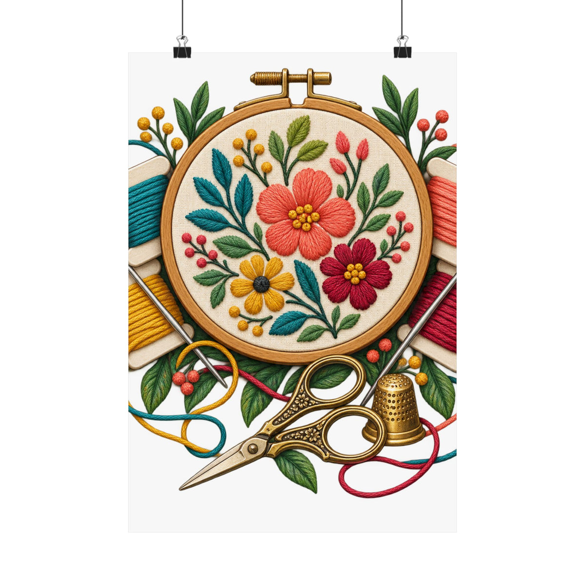 Botanical Embroidery Workshop Poster