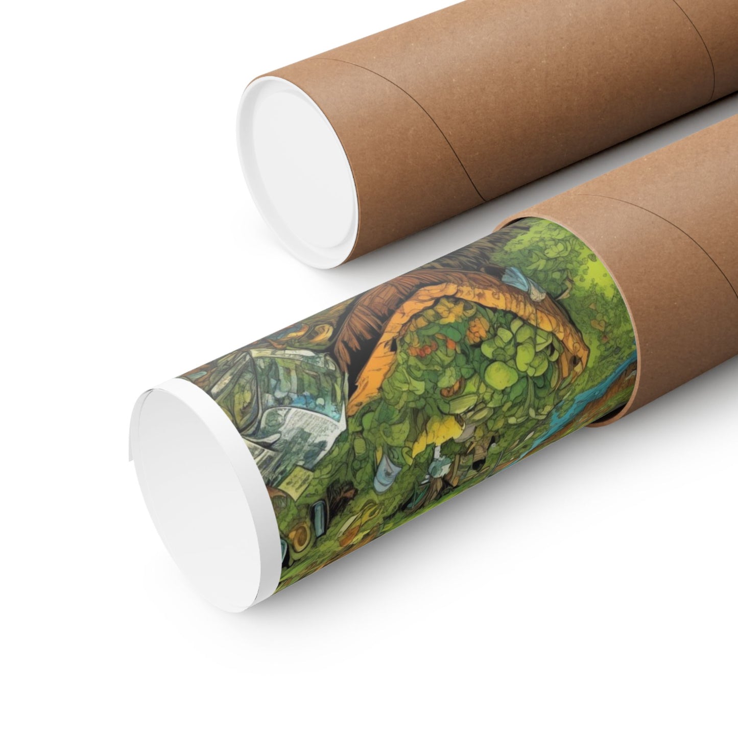Whimsical Garden Stream Nature Gift Art Poster