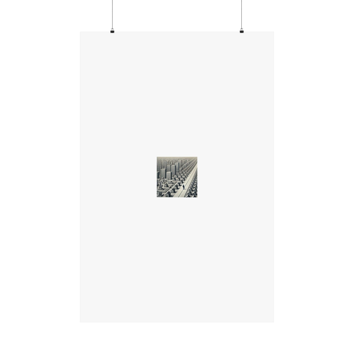 Monochrome Urban Factory Cityscape Poster Industrial Wall Art Gift
