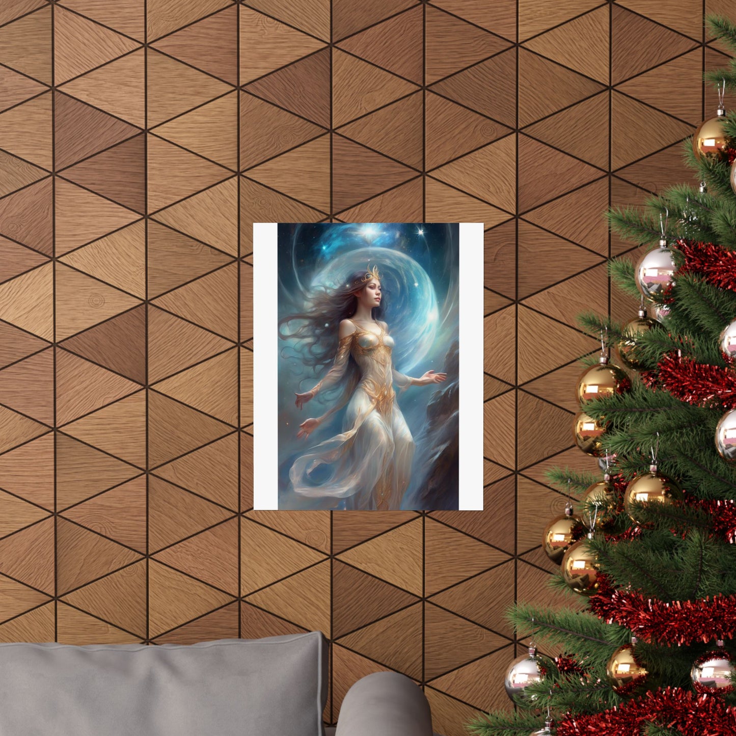 Lunar Celestial Queen Fantasy Portrait Poster