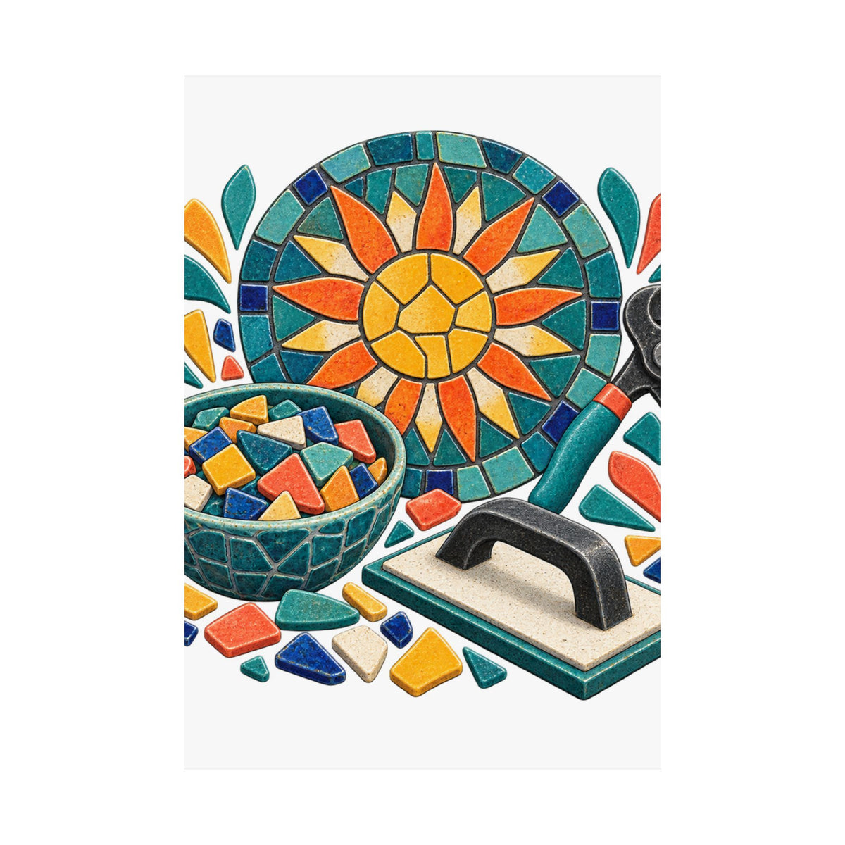 Sunburst Mosaic Making Workshop Poster
