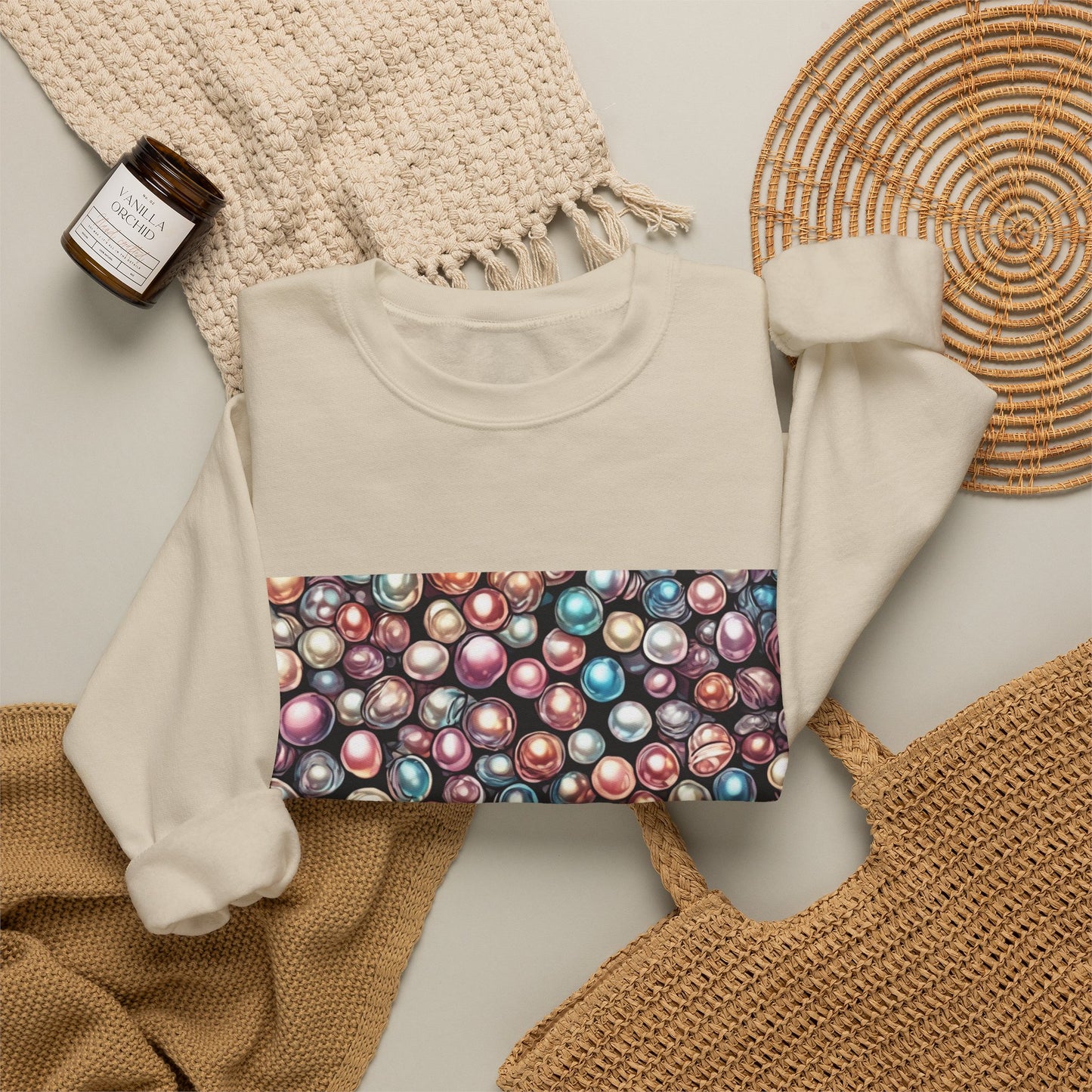 Pearl Bubble Pattern Abstract Gift Art Sweatshirt