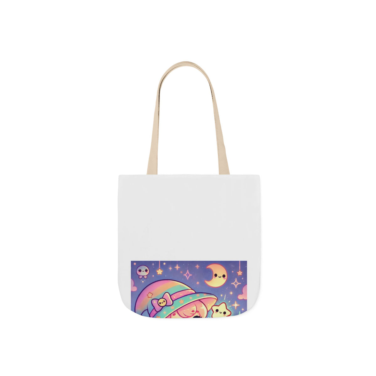 Kawaii Moon Wand Pastel Fantasy Art Canvas Tote Bag