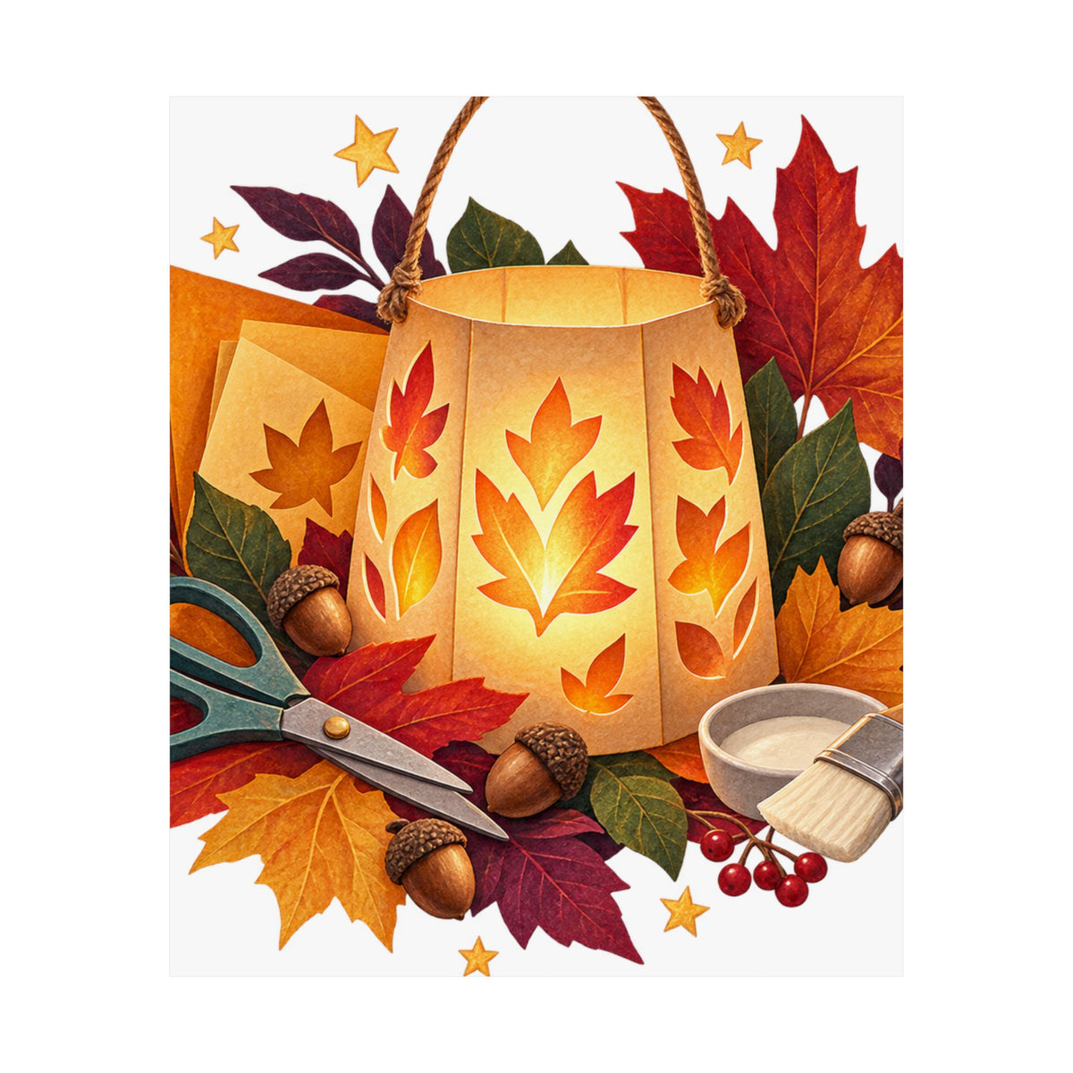 Autumn Lantern Making Workshop Poster