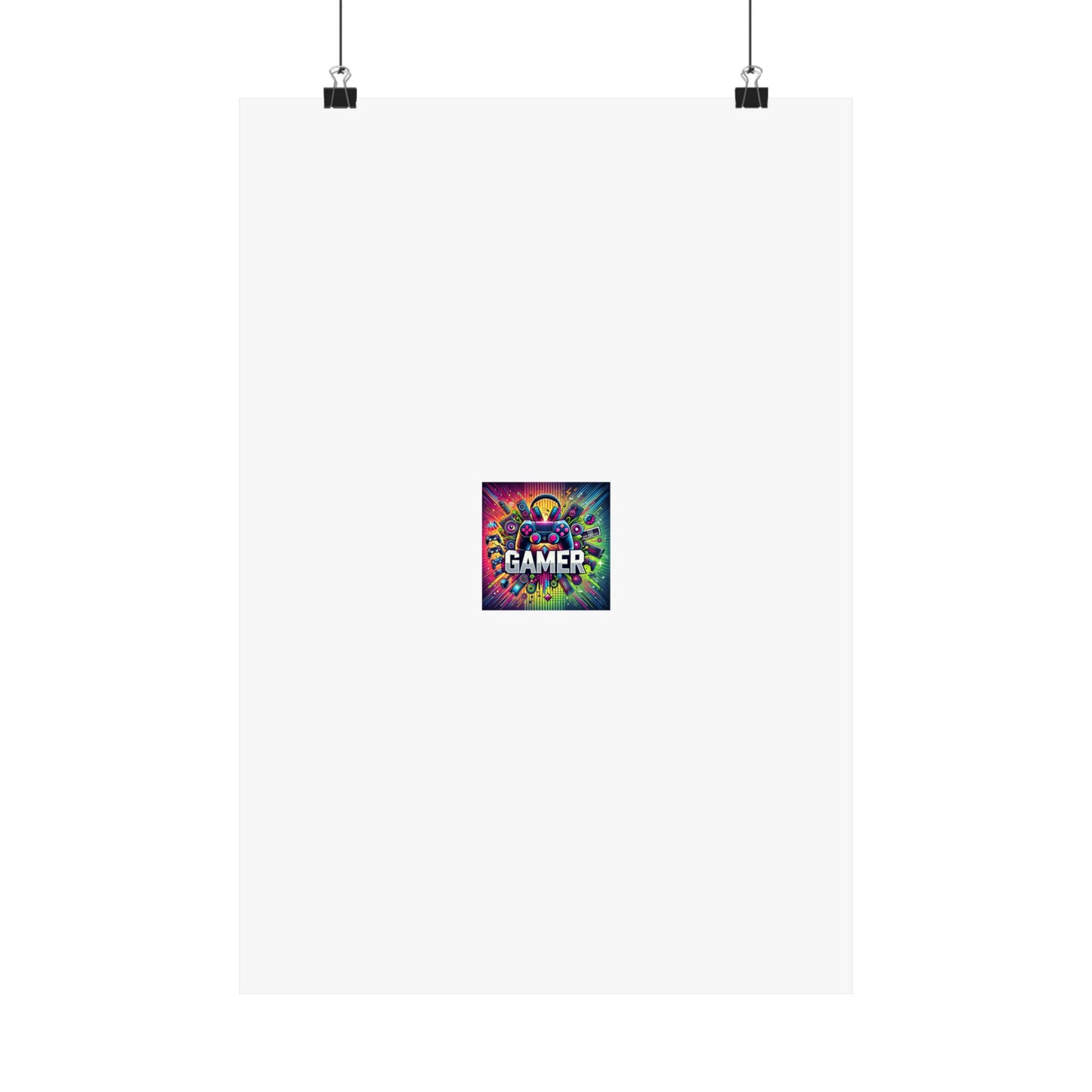 Neon Gamer Energy Retro Arcade Gaming Wall Art Poster