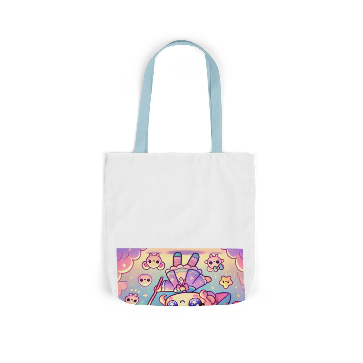 Kawaii Moon Wand Pastel Fantasy Art Canvas Tote Bag