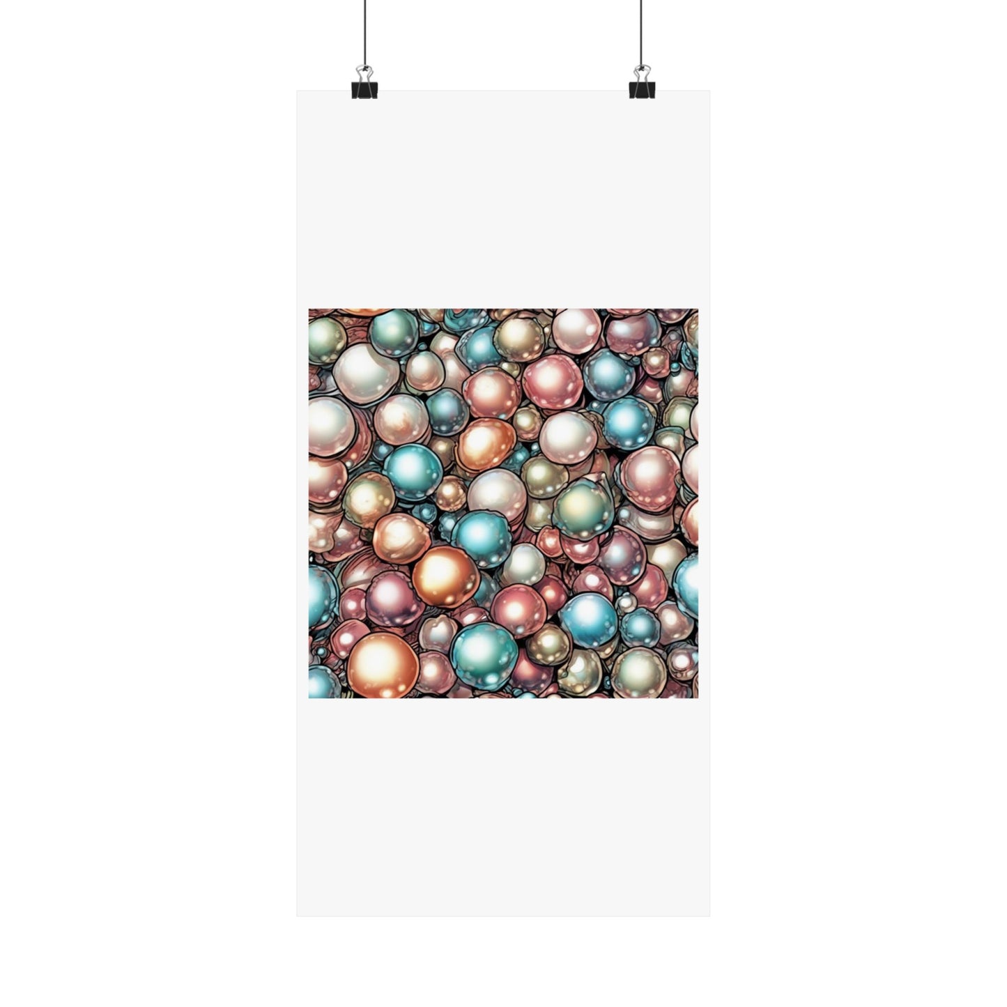 Rainbow Pearl Marble Abstract Gift Art Poster
