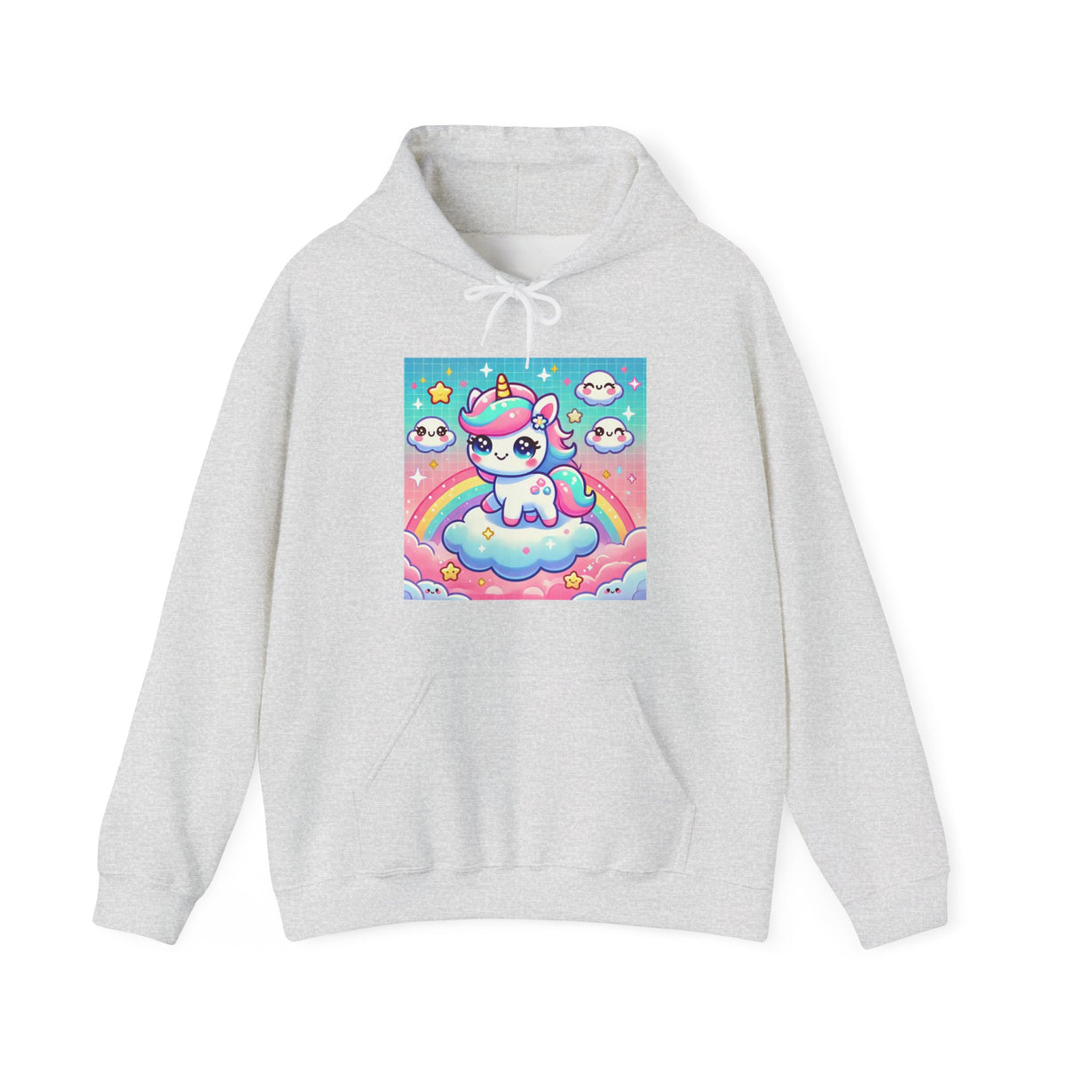 Pastel Rainbow Unicorn Cloud Kawaii Hoodie