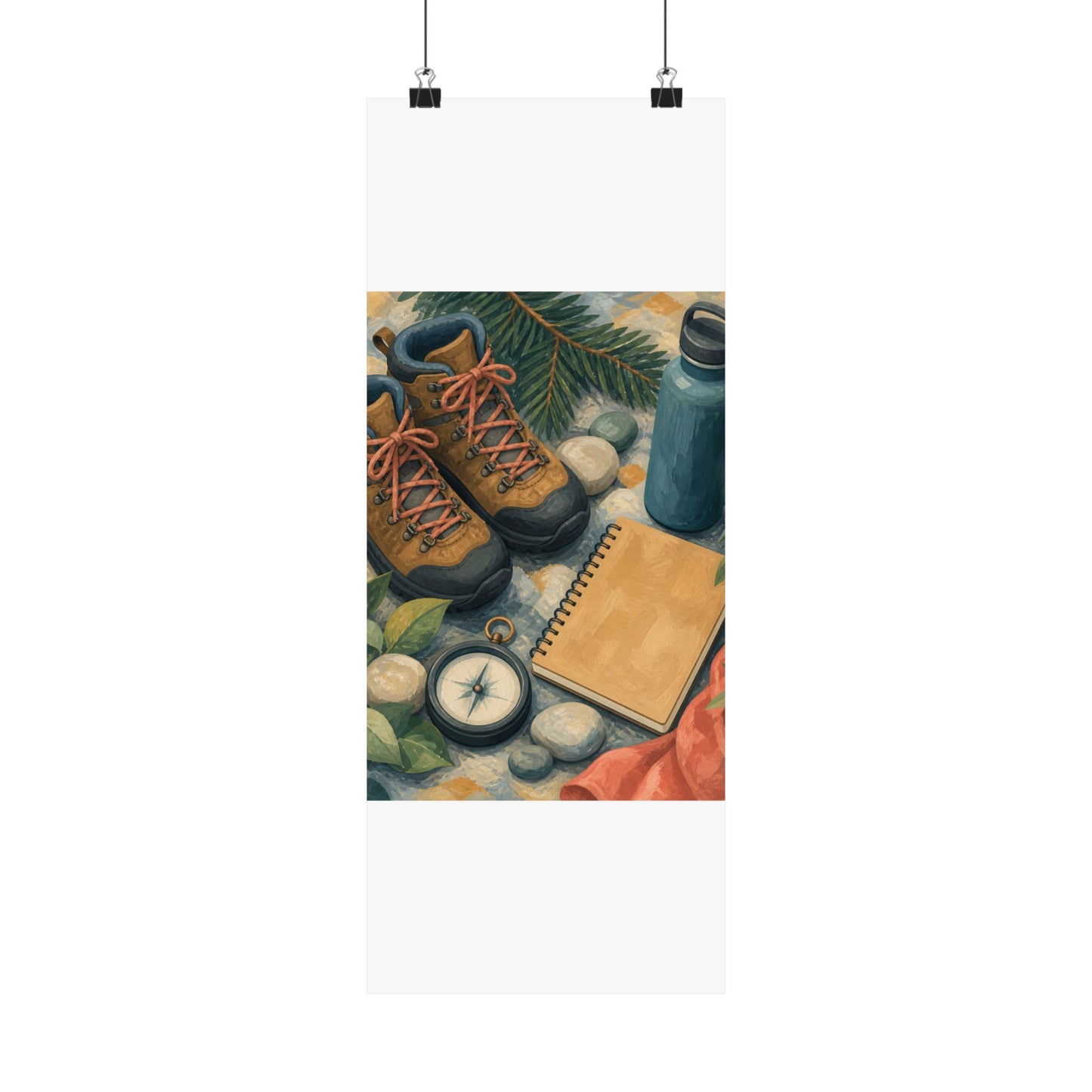 Quiet Hiking Trail Gear Art Poster