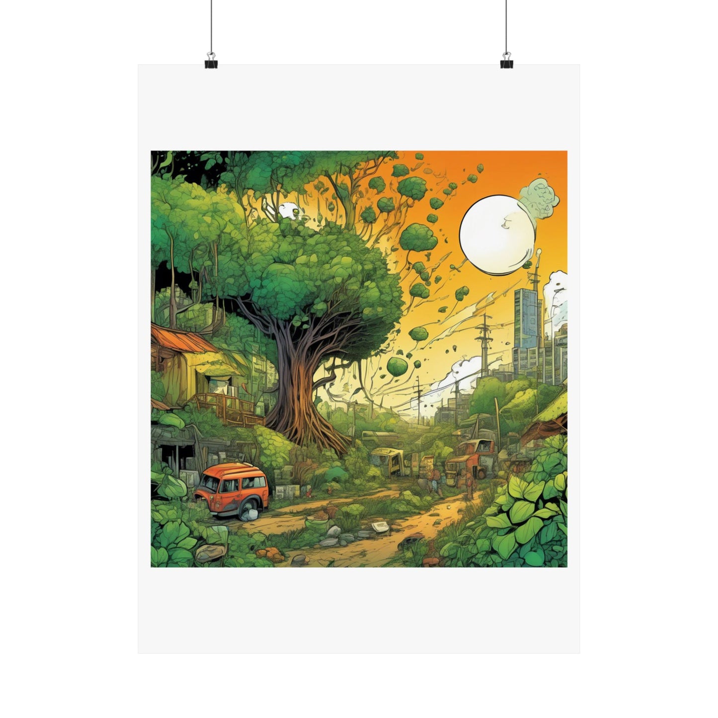 Cottage Road Landscape Nature Gift Art Poster