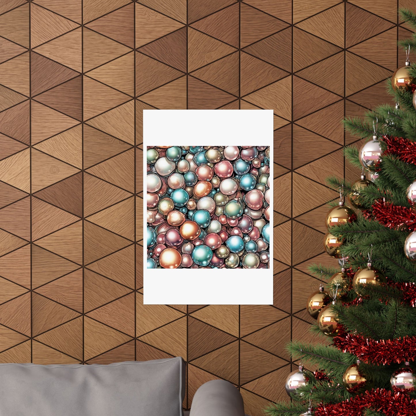 Rainbow Pearl Marble Abstract Gift Art Poster