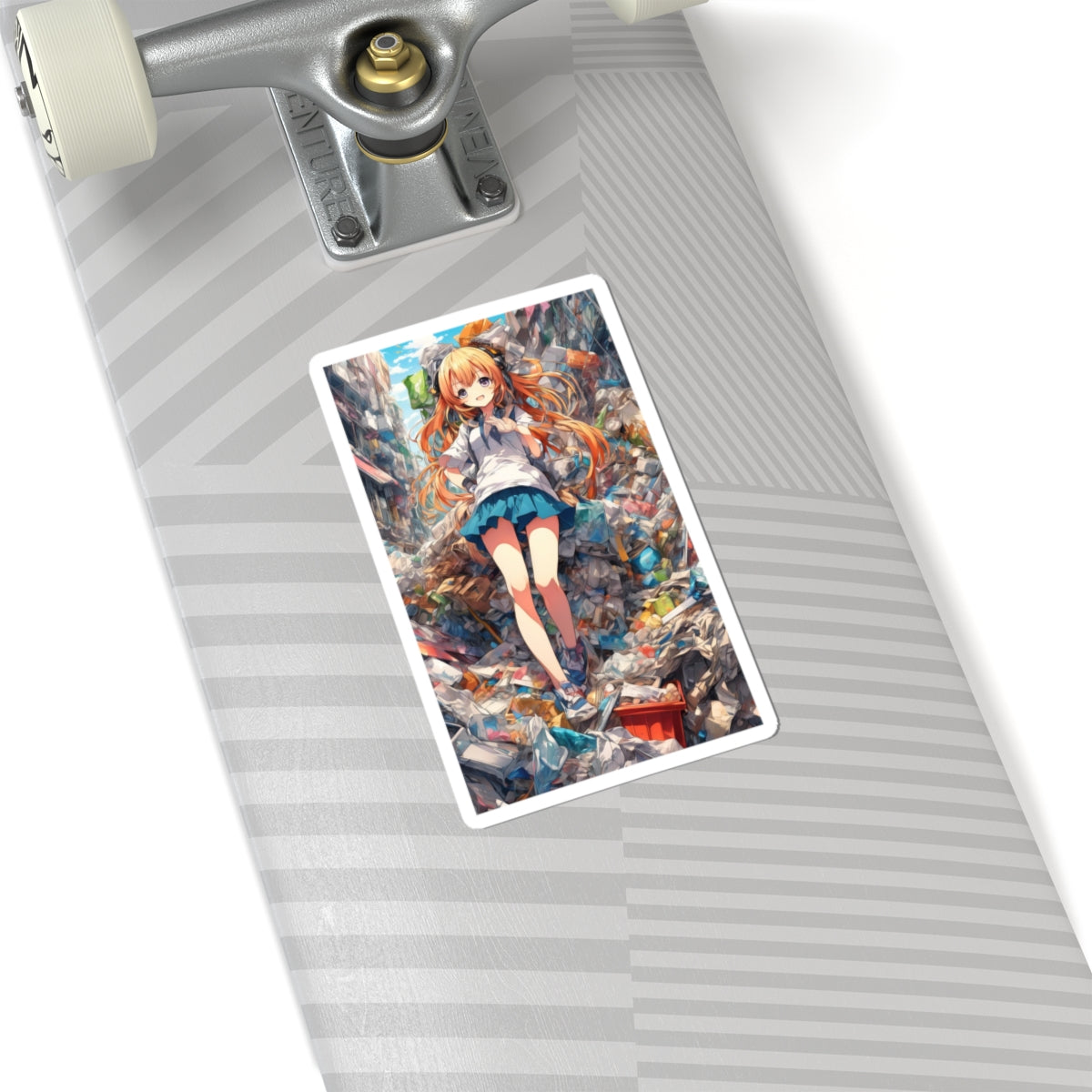 Recycling Rescue Anime Heroine Eco Street Art Sticker