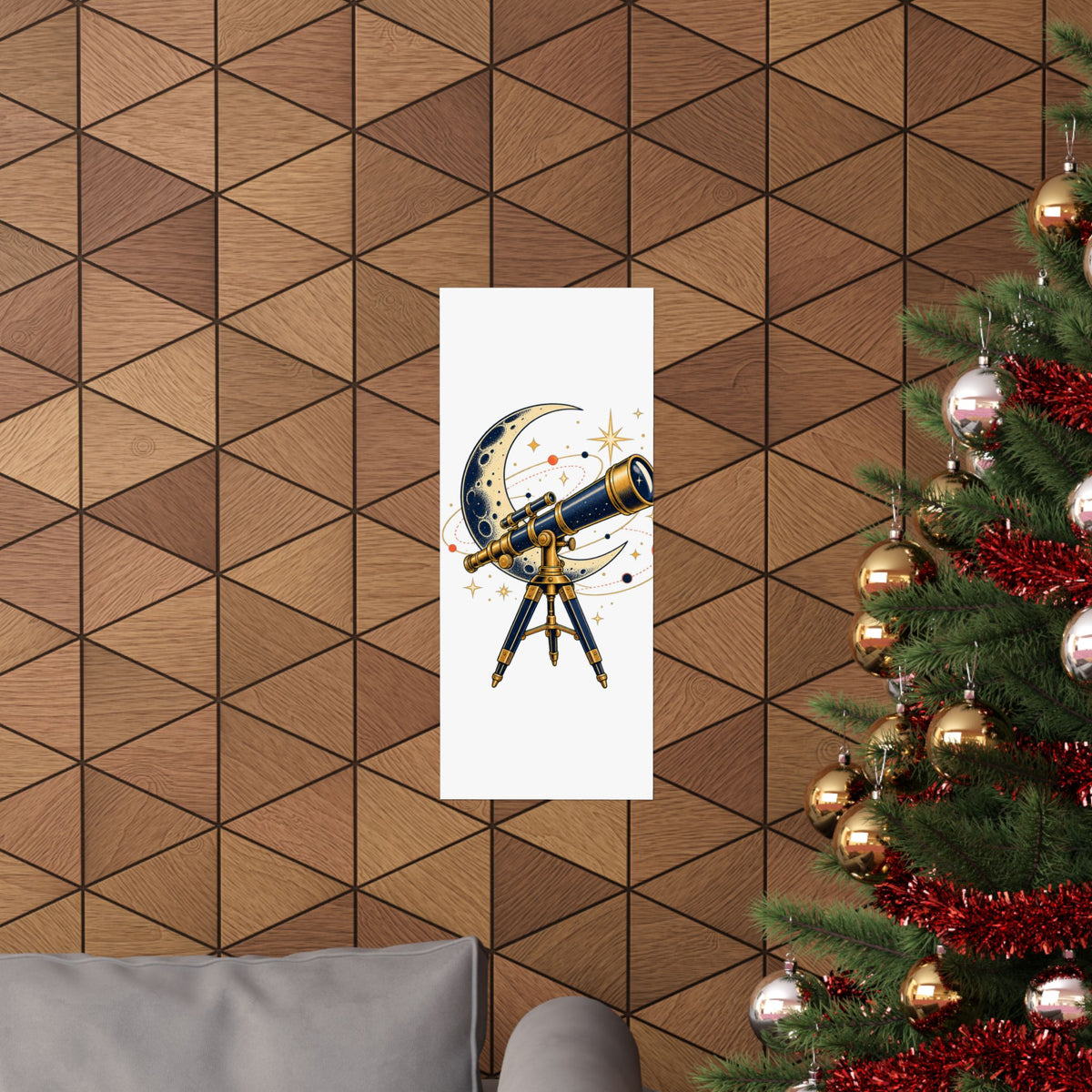 Vintage Telescope Celestial Astronomy Poster