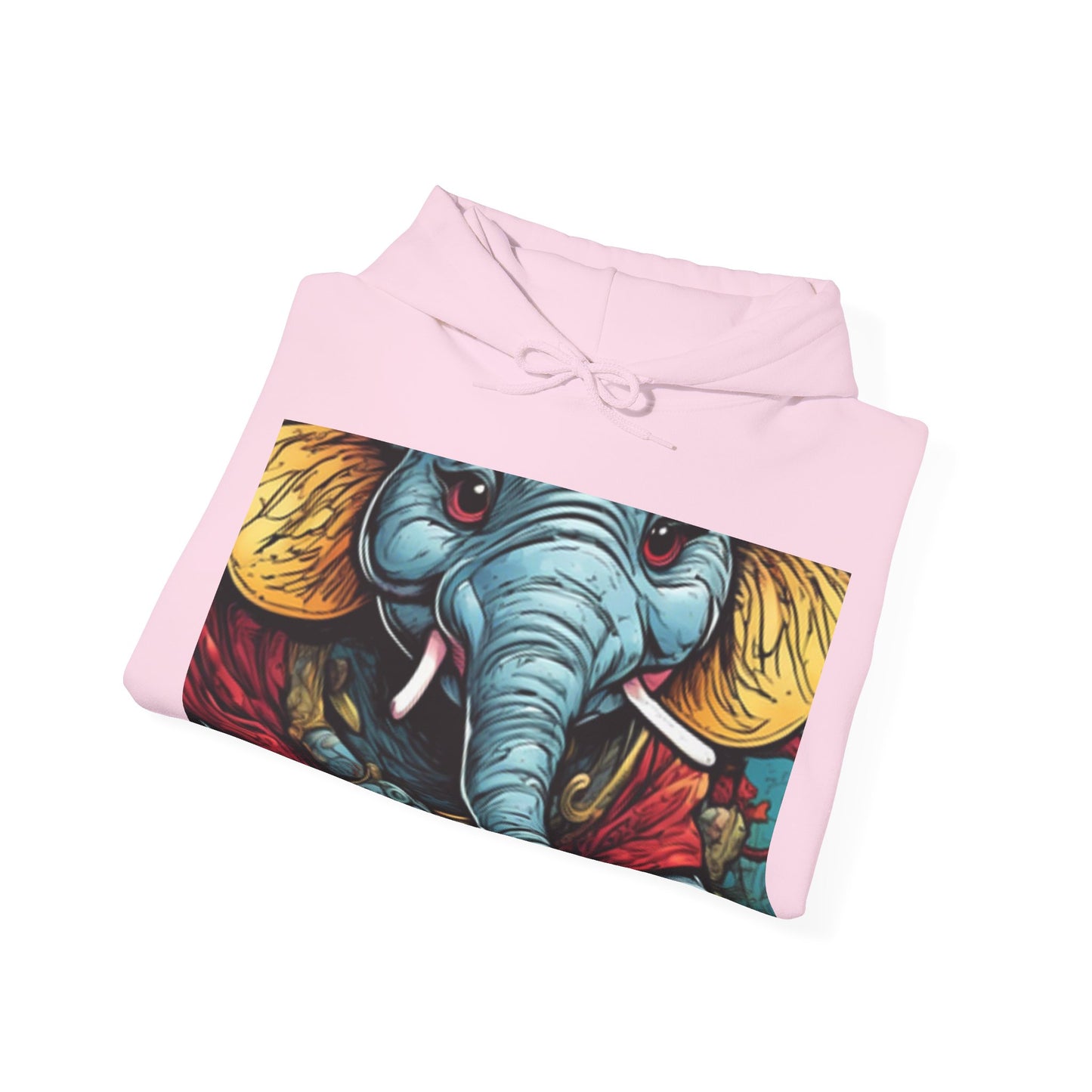Colorful Elephant Garden Parade Wildlife Animal Art Hoodie