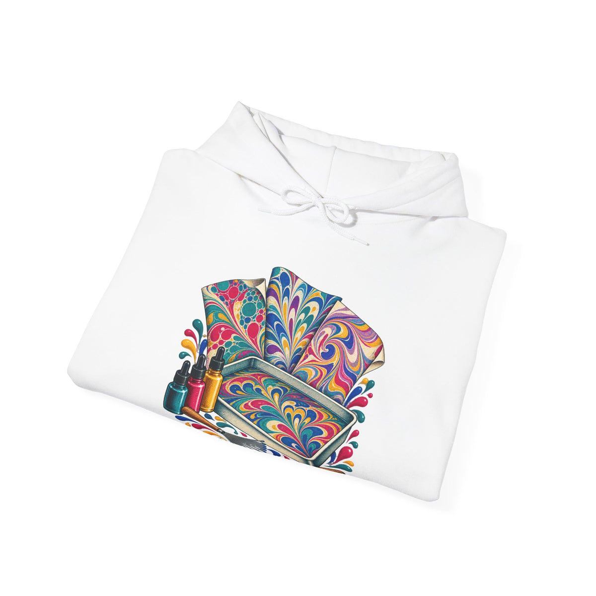 Colorful Paper Marbling Workshop Hoodie