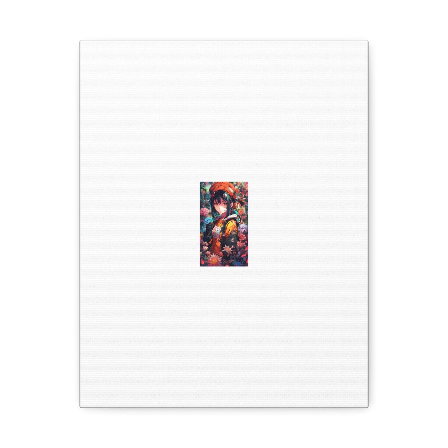 Anime Floral Forest Heroine Portrait Flower Canvas Wall Art