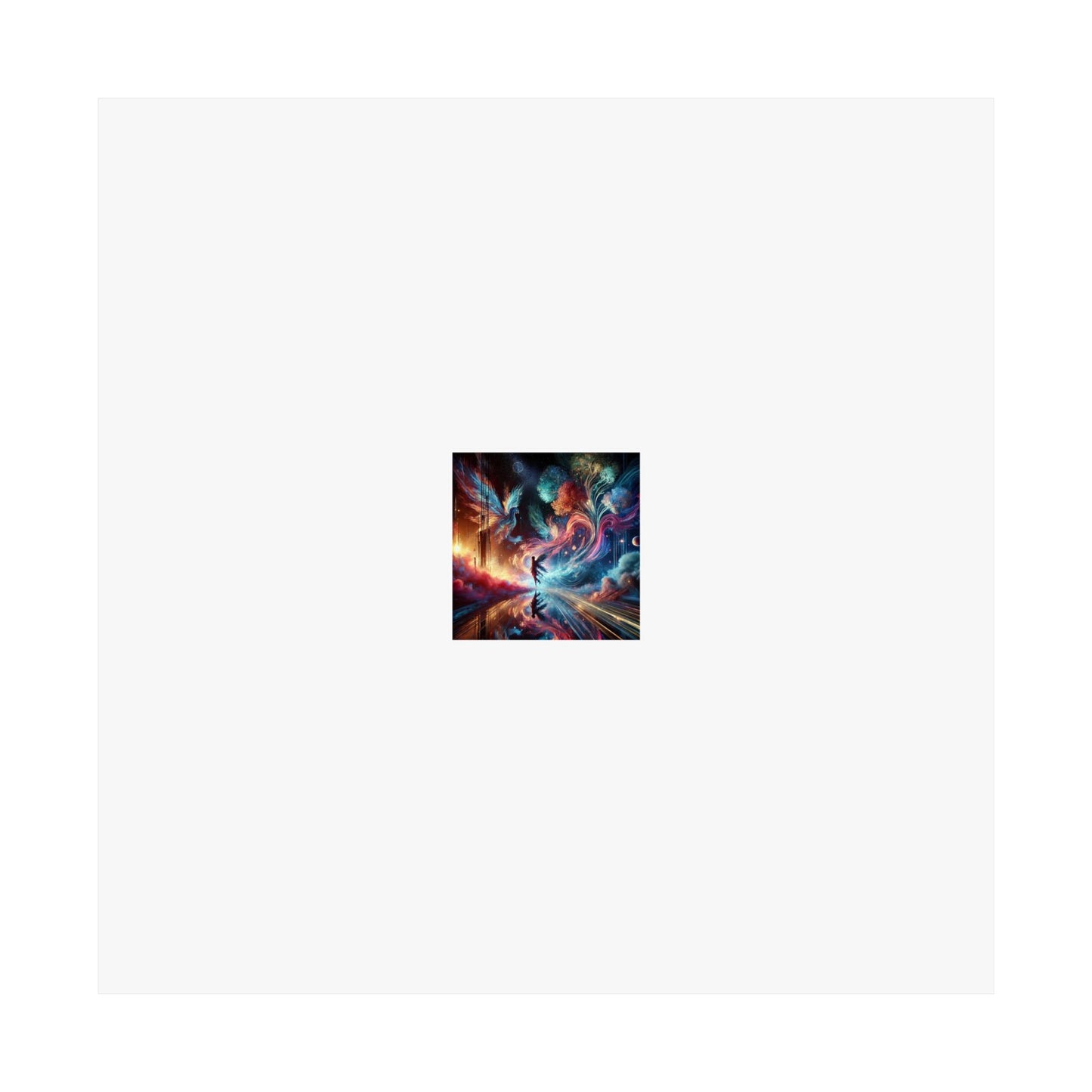 Cosmic Aurora Dancer Dreamscape Celestial Dance Poster