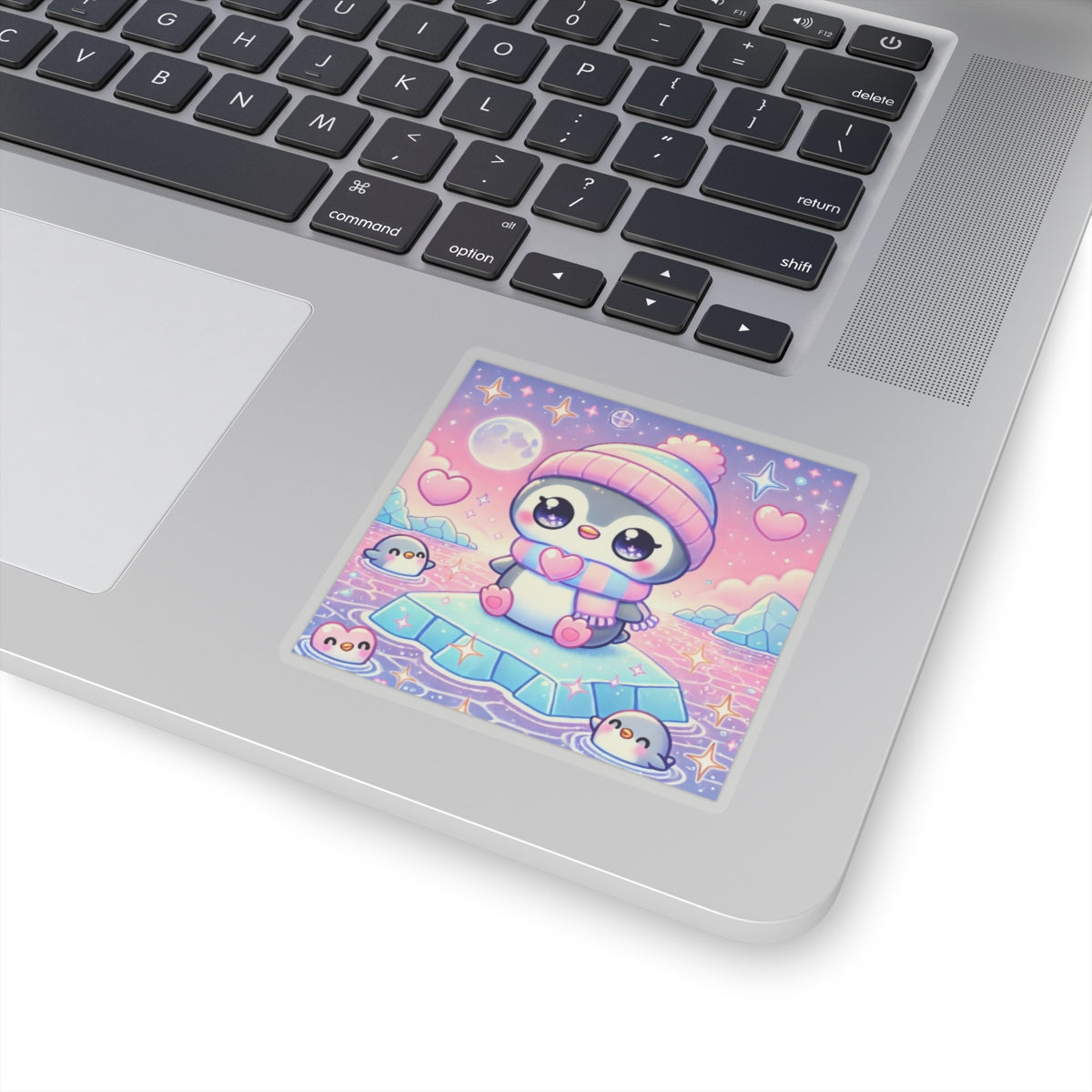 Cute Winter Penguin Ice Floe Kawaii Art Sticker