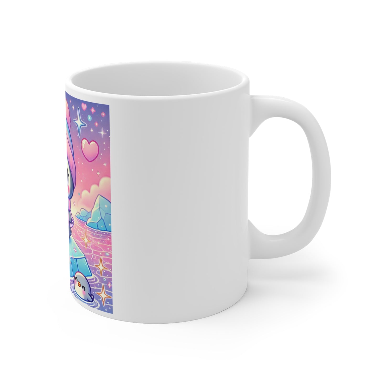 Cute Winter Penguin Ice Floe Kawaii Art Coffee Mug