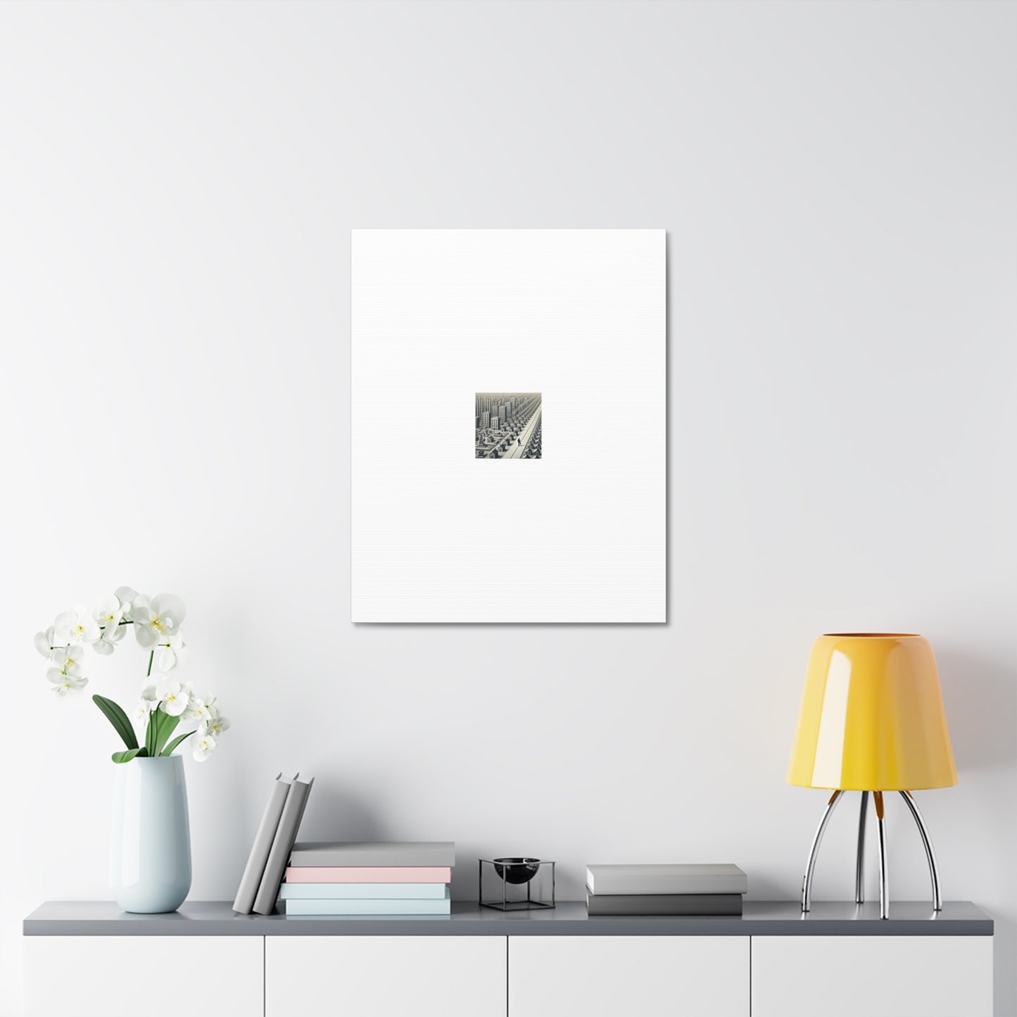 Monochrome Urban Factory Cityscape Canvas Industrial Wall Art Gift
