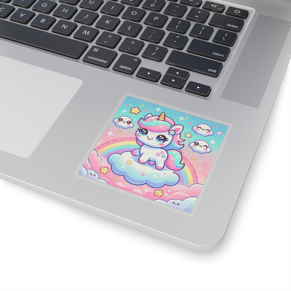 Pastel Rainbow Unicorn Cloud Kawaii Sticker