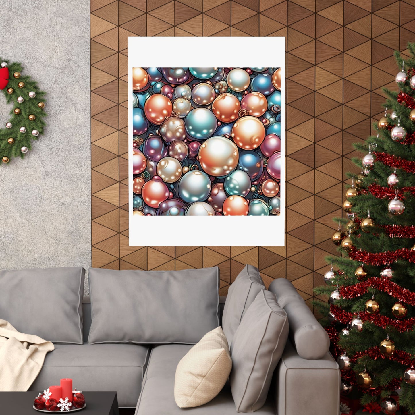 Glossy Orb Marble Abstract Gift Art Poster