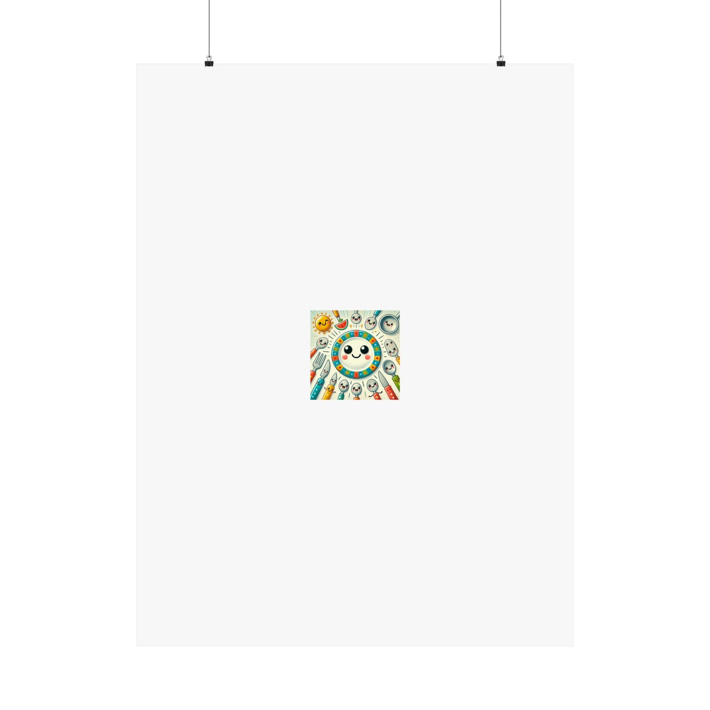 Happy Little Kitchen Club Kawaii Food Poster Kitchen Wall Art Decor