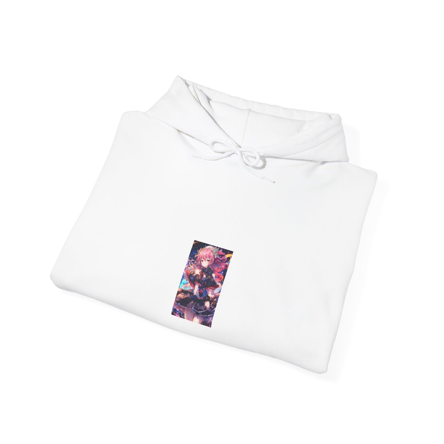 Pink Haired Fantasy Heroine Anime Portrait Cozy Hoodie