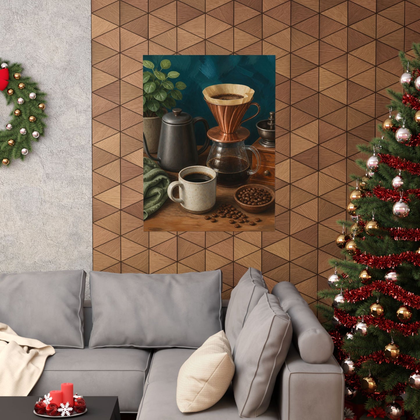 Warm Home Coffee Brewing Art Poster
