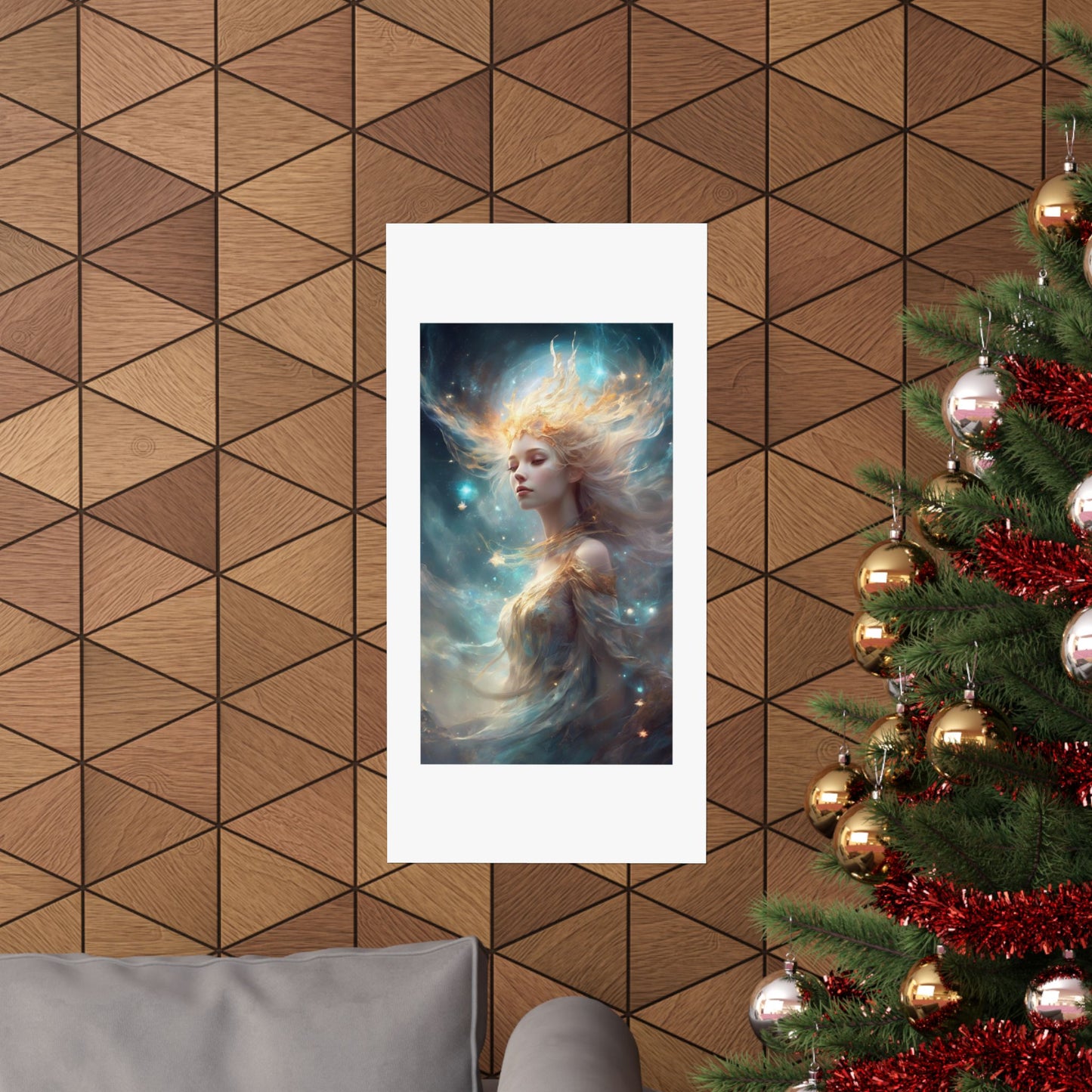 Solar Celestial Spirit Fantasy Portrait Poster