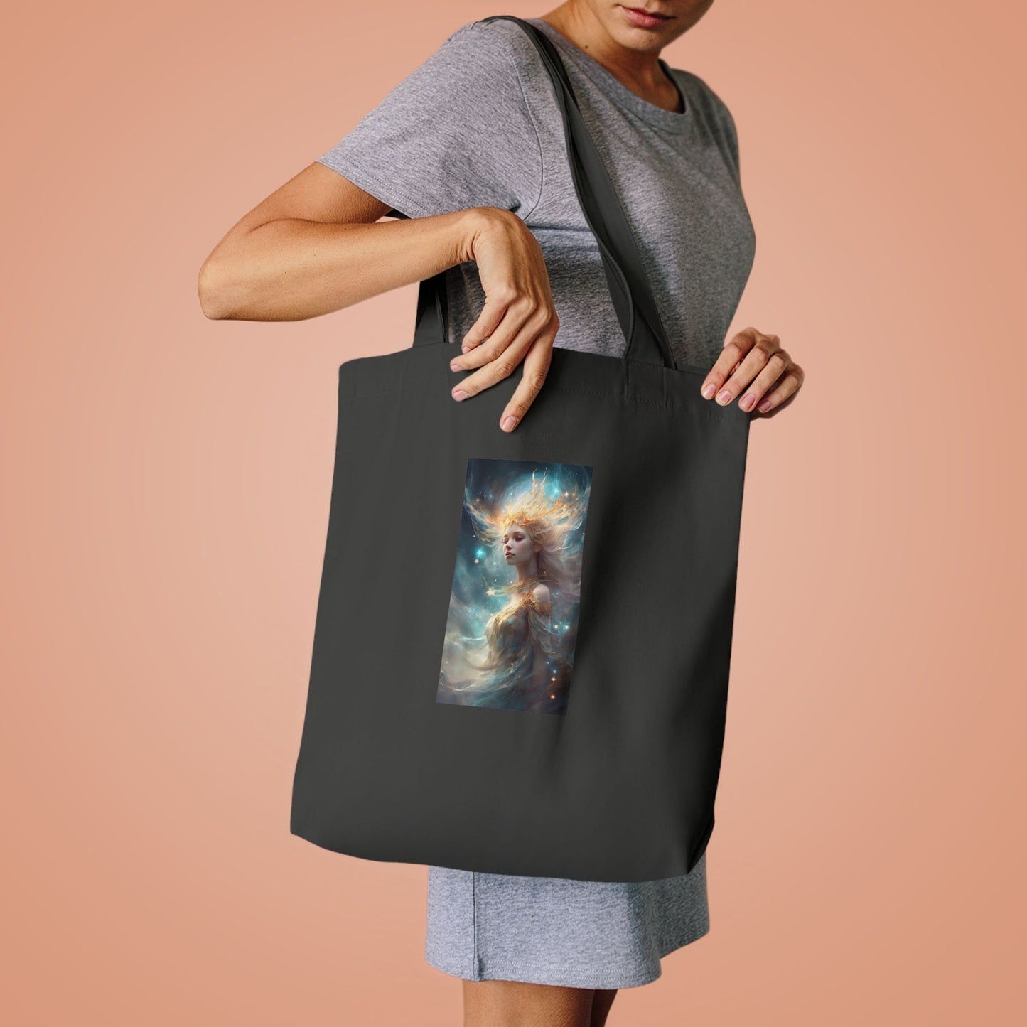 Solar Celestial Spirit Fantasy Portrait Tote Bag